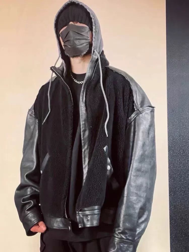 Balenciaga Balenciaga Fleece Leather Hooded Jacket Size US M / EU 48-50 / 2 - 6 Thumbnail