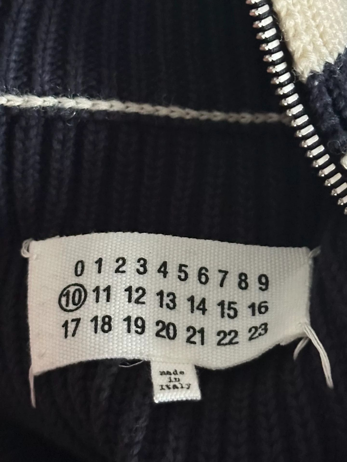 Maison Margiela Maison Margiela Black White Zip Knit Sweater Size US M / EU 48-50 / 2 - 5 Thumbnail