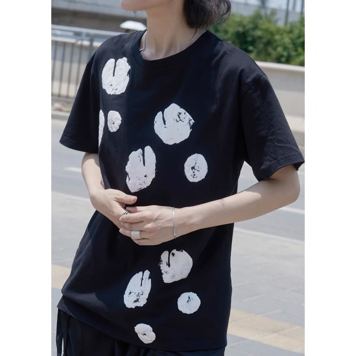 Maison Margiela Margiela Tabi Footprint Print Short Tee Size US M / EU 48-50 / 2 - 6 Thumbnail