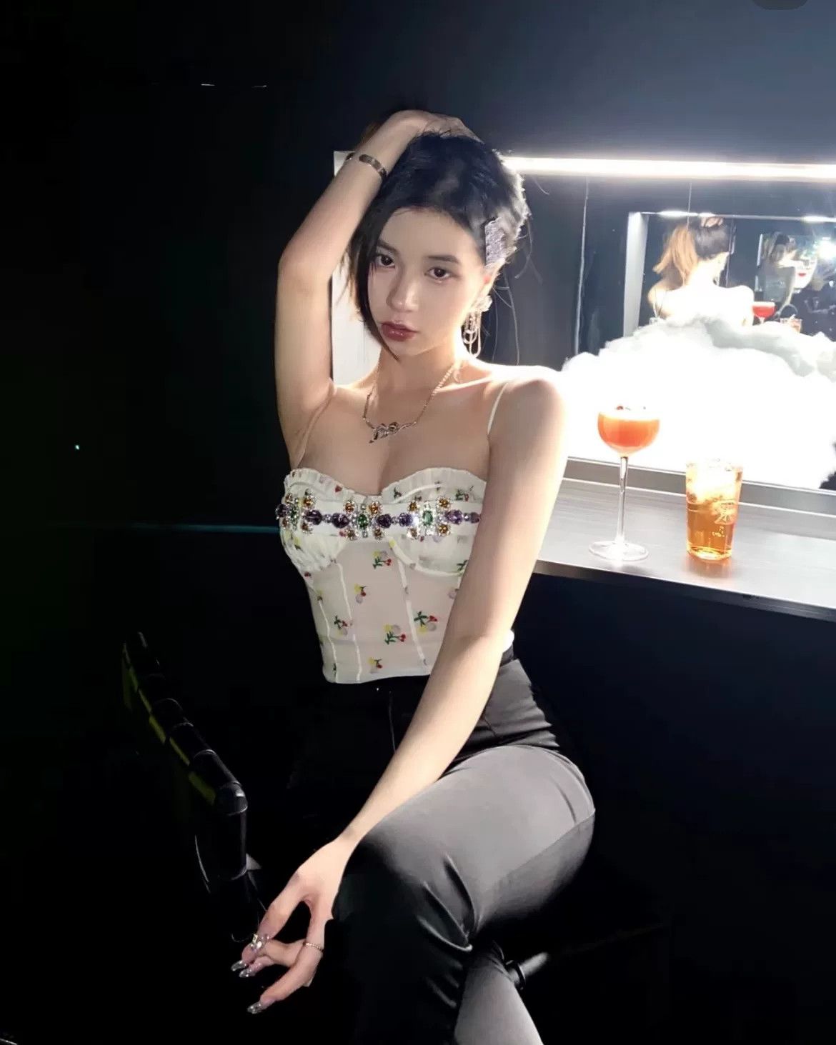Shushu/Tong Shushutong Classic Diamond-Embellished Bodysuit Size XS / US 0-2 / IT 36-38 - 7 Thumbnail