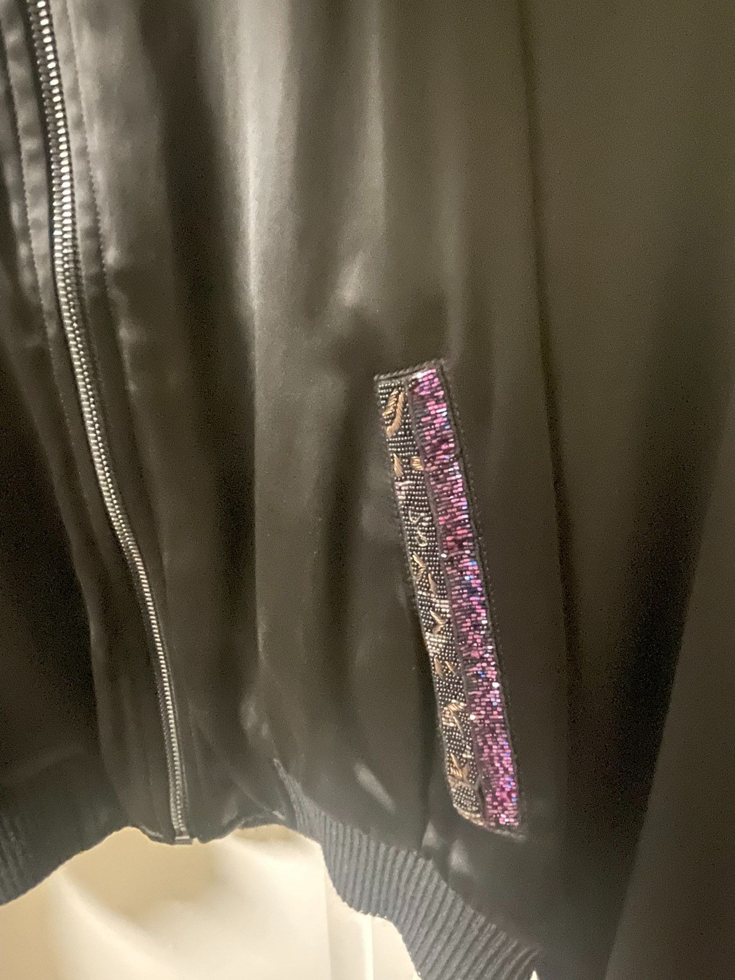 Saint Laurent Paris Saint Laurent Black Teddy Sequined Bomber Jacket Size XS / US 0-2 / IT 36-38 - 3 Thumbnail