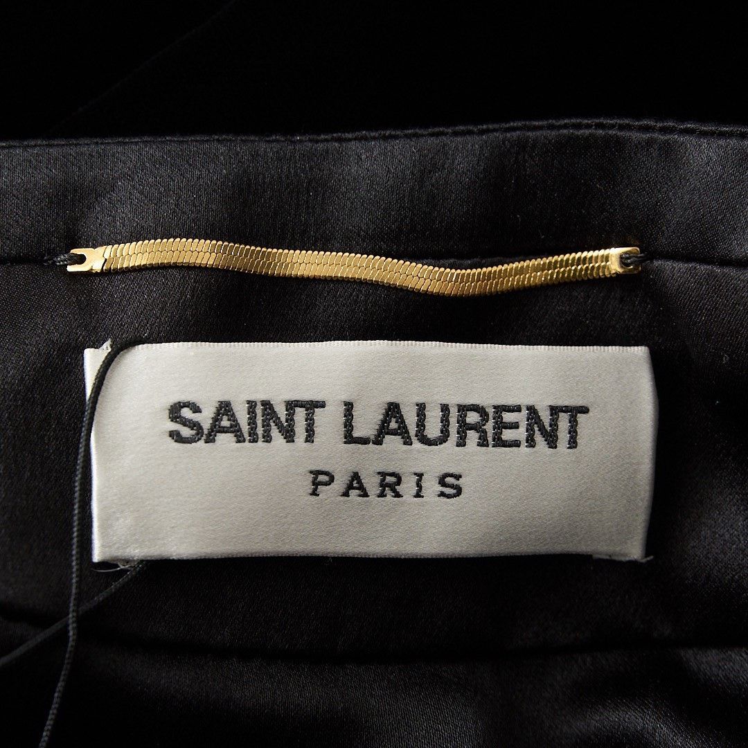 Saint Laurent Paris Saint Laurent Bell Sleeve Backless Velvet Dress Size S / US 4 / IT 40 - 4 Thumbnail