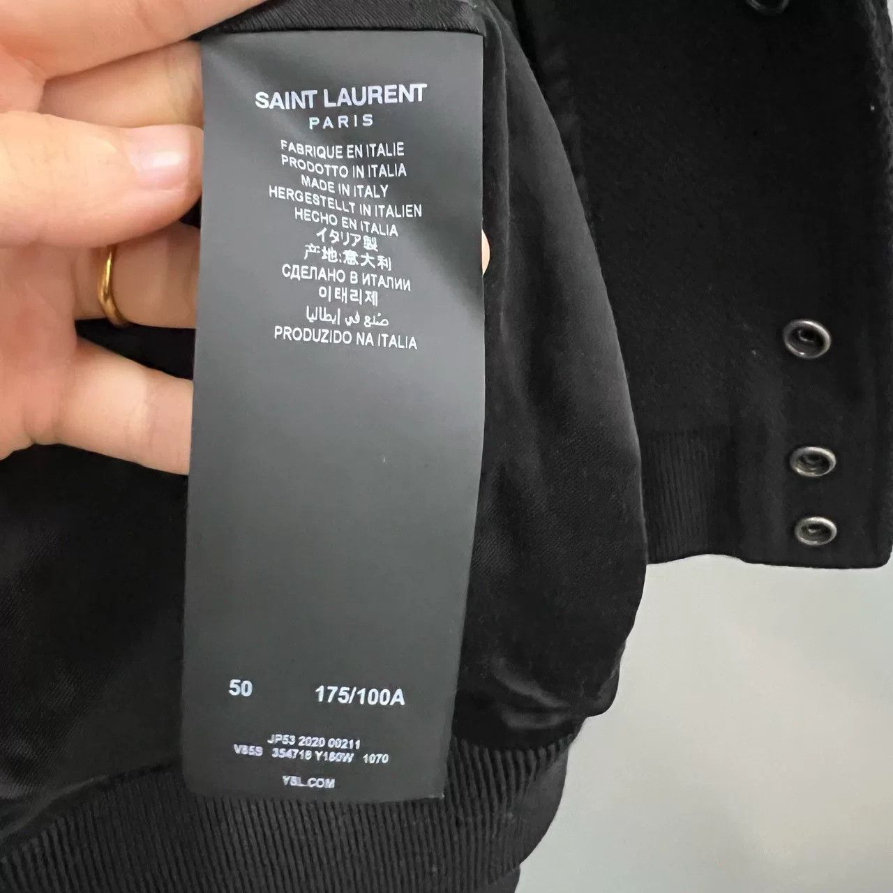 Saint Laurent Paris Saint Laurent Black White Baseball Jacket Size US M / EU 48-50 / 2 - 4 Thumbnail