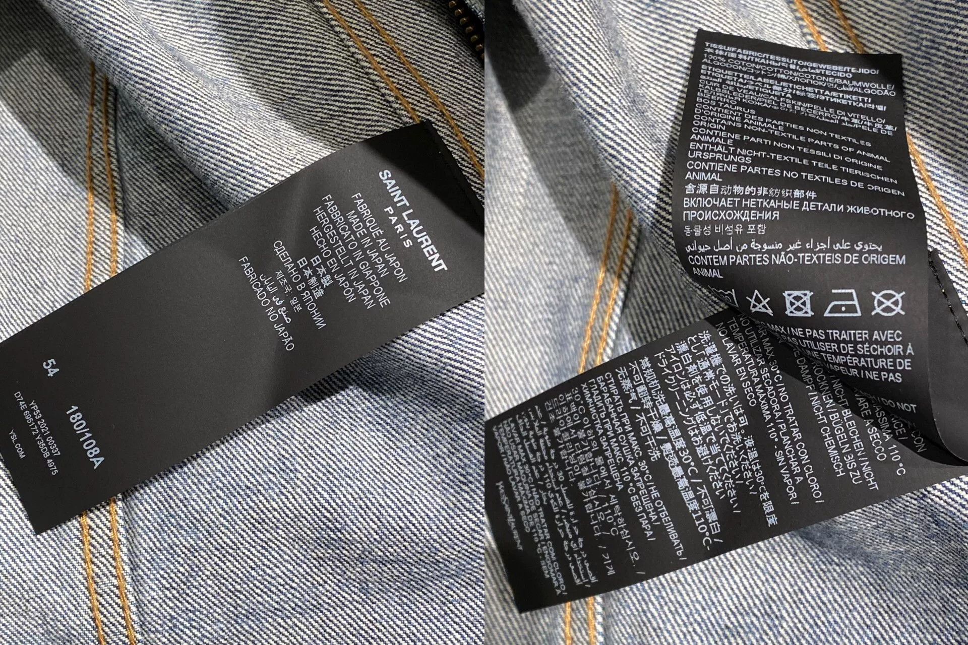 Saint Laurent Paris Saint Laurent Distressed Light Blue Denim Jacket Size US L / EU 52-54 / 3 - 9 Thumbnail