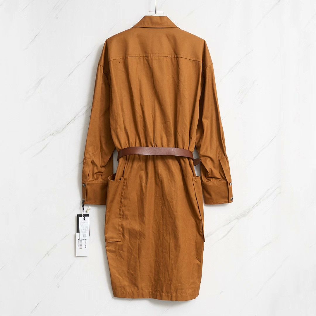 Saint Laurent Paris Saint Laurent Brown Belted Jumpsuit Size 40" / US 18 - 3 Thumbnail