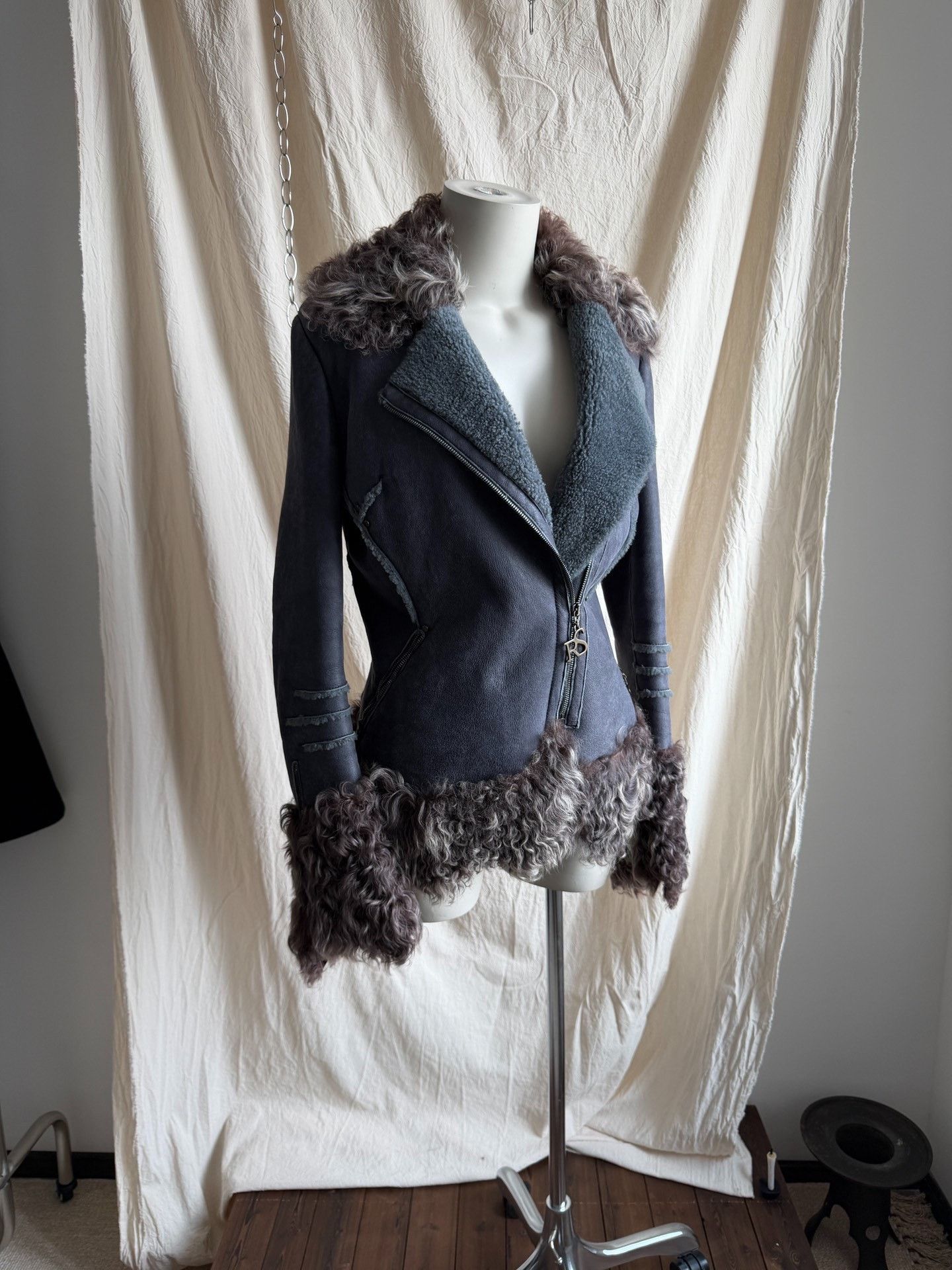Scarosso Robertascarpa Vintage Fur Leather Fitted Jacket Size S / US 4 / IT 40 - 2 Thumbnail