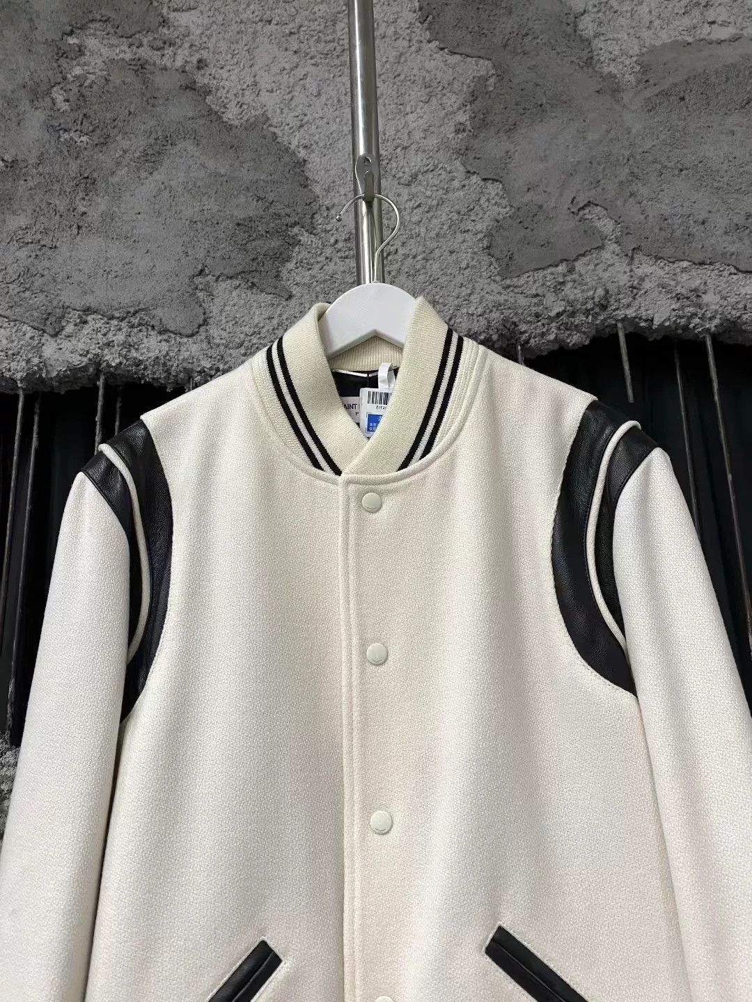 Saint Laurent Paris Saint Laurent White Baseball Jacket Size US M / EU 48-50 / 2 - 3 Thumbnail