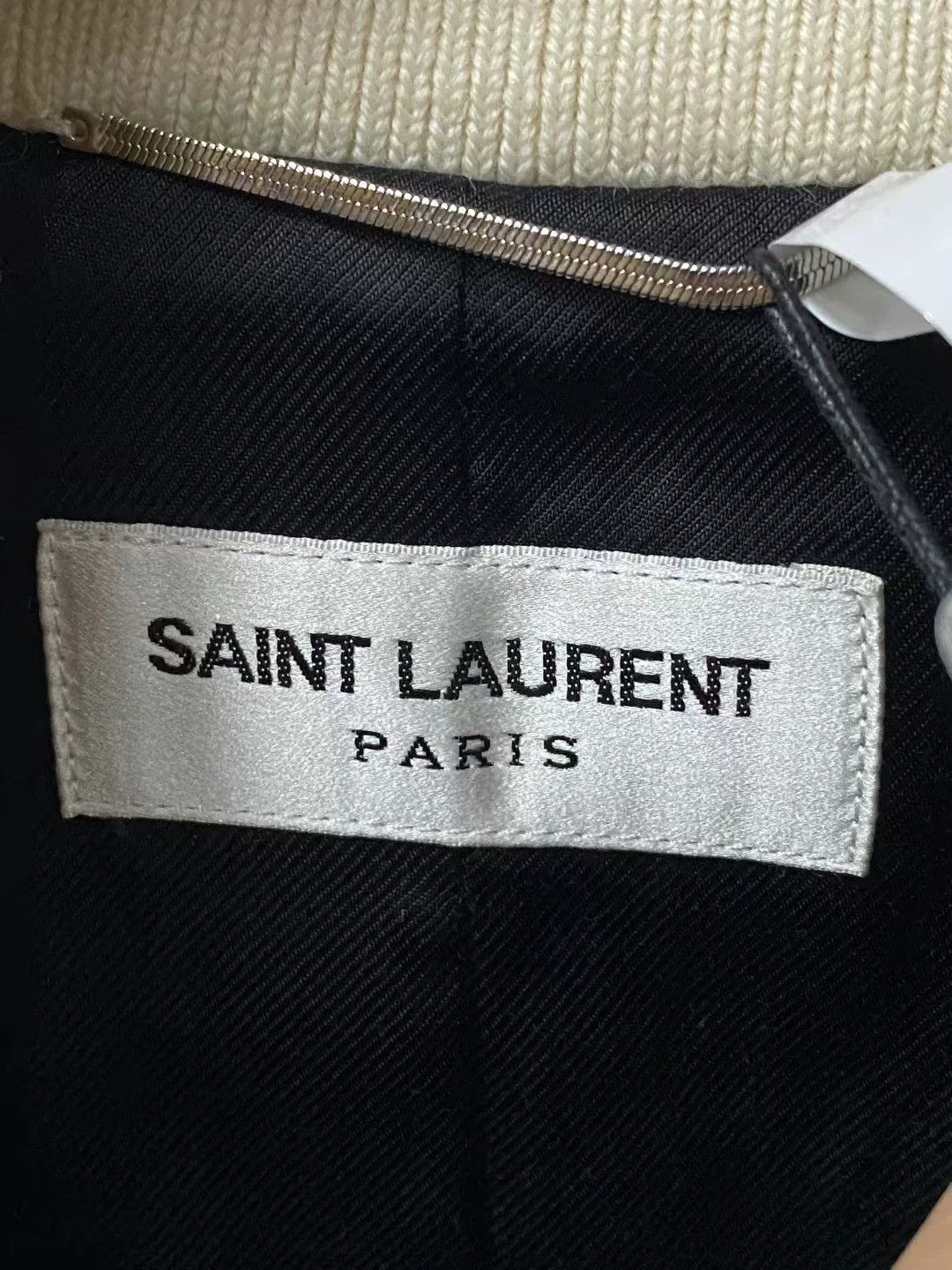 Saint Laurent Paris Saint Laurent White Baseball Jacket Size US M / EU 48-50 / 2 - 5 Thumbnail