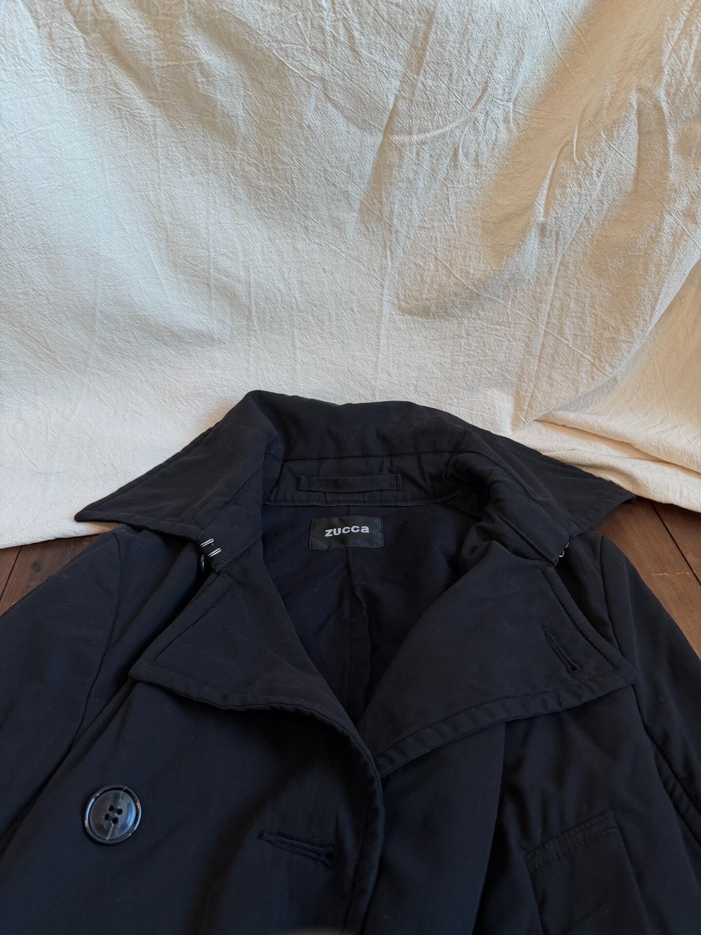 Zucca ZUCCA Black Double-Breasted Padded Coat Size M / US 6-8 / IT 42-44 - 7 Thumbnail