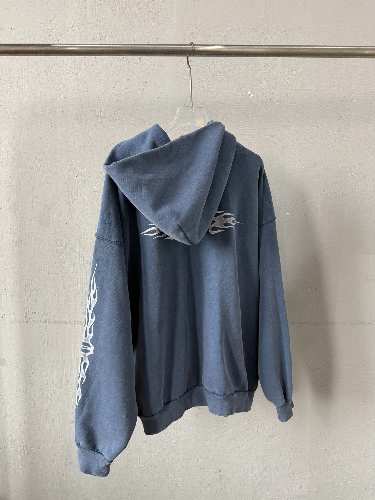 Saint Laurent Paris Balenciaga Flame Logo Zip-Up Hoodie Size US M / EU 48-50 / 2 - 3 Thumbnail
