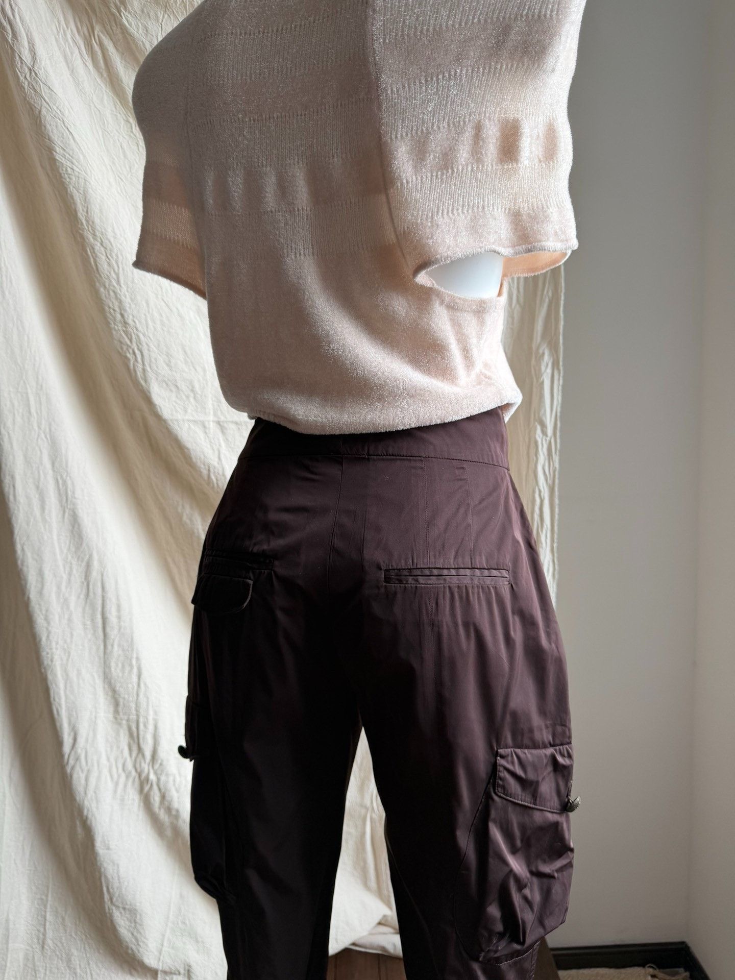 Ermanno Scervino Ermanno Scervino Brown Satin Cropped Pants Size 28" / US 6 / IT 42 - 9 Thumbnail