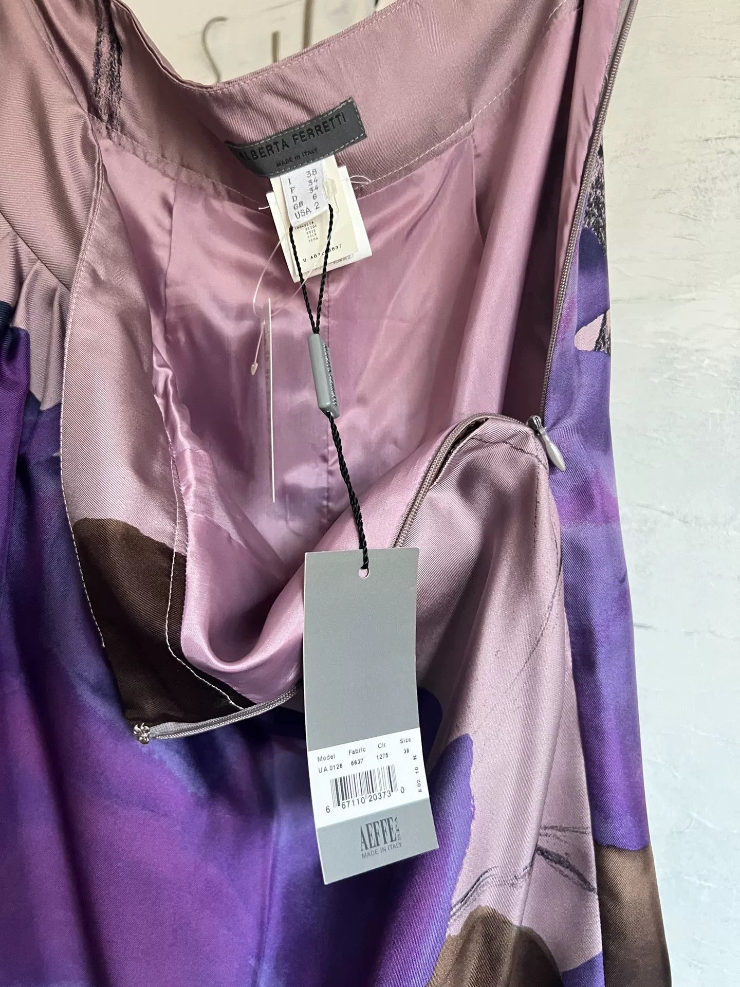 Alberta Ferretti Alberta Ferretti Purple Rose Silk Set Size S / US 4 / IT 40 - 8 Thumbnail