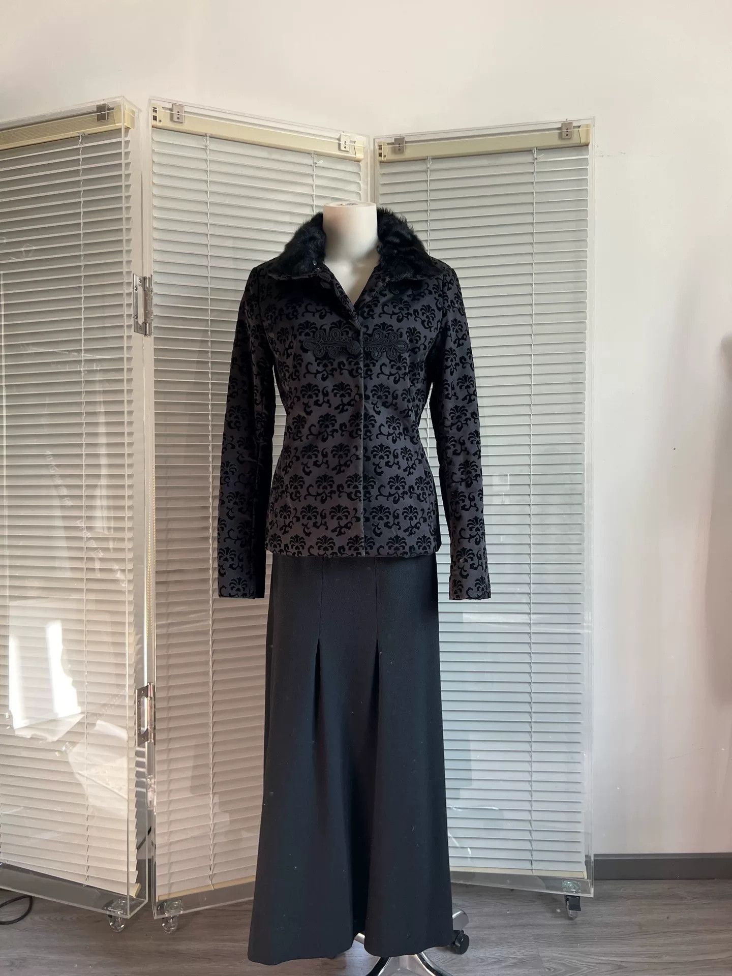Vivienne Tam Vivienne Tam Flocked Print Chinese Button Coat Size S / US 4 / IT 40 - 4 Thumbnail