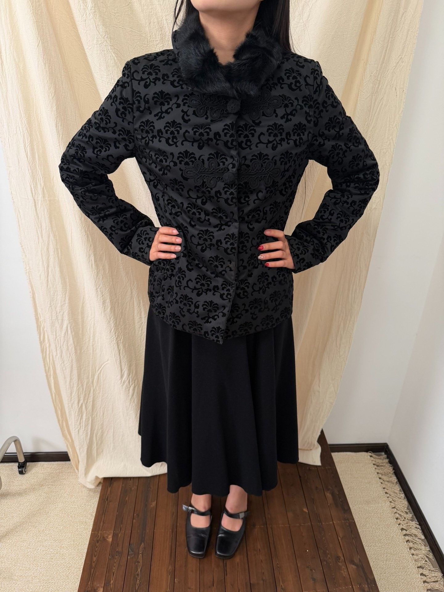 Vivienne Tam Vivienne Tam Flocked Print Chinese Button Coat Size S / US 4 / IT 40 - 2 Thumbnail