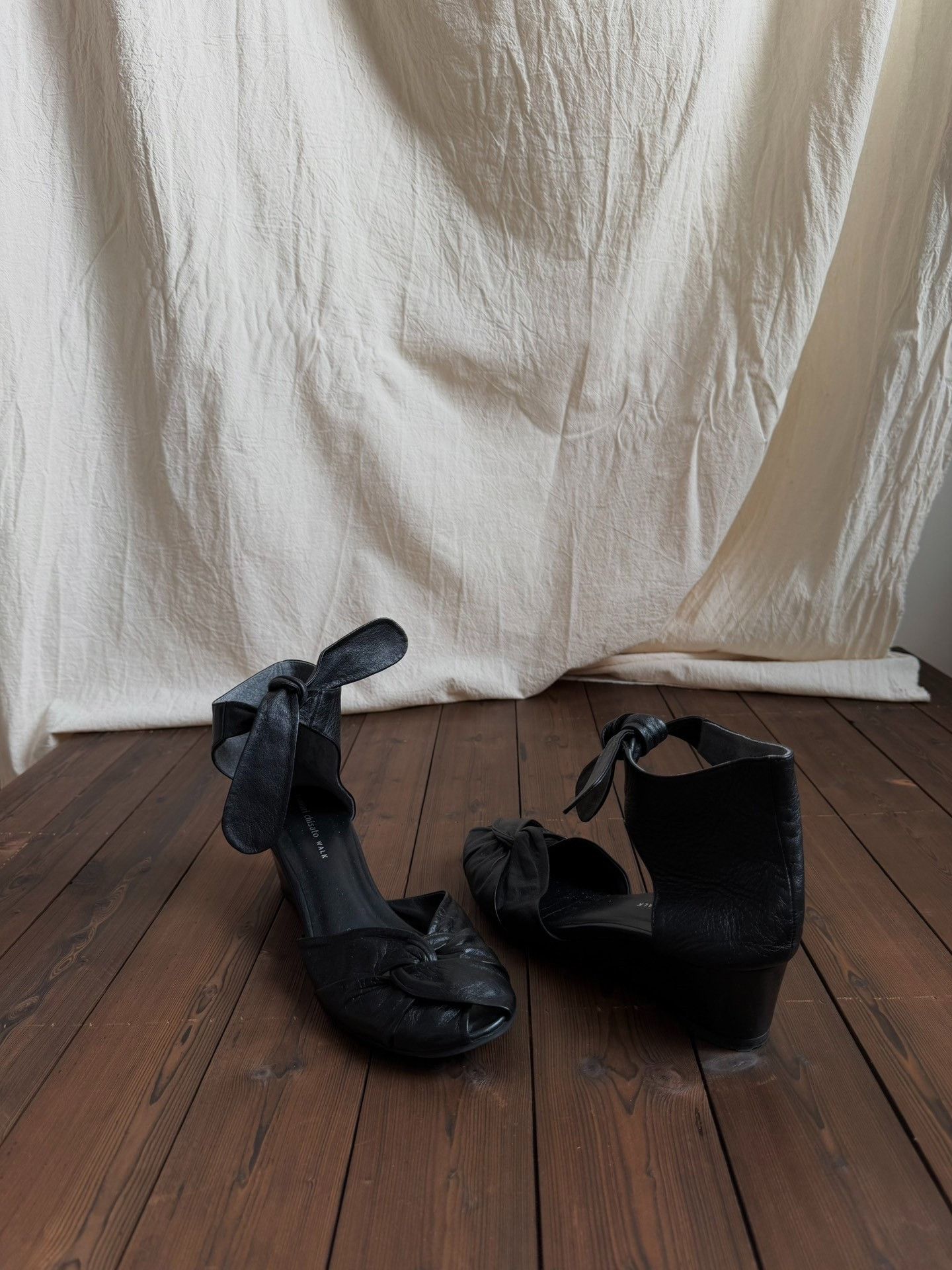 Tsumori Chisato Tsumori Chisato Vintage Black Leather Wedge Sandals Size US 7 / IT 37 - 5 Thumbnail