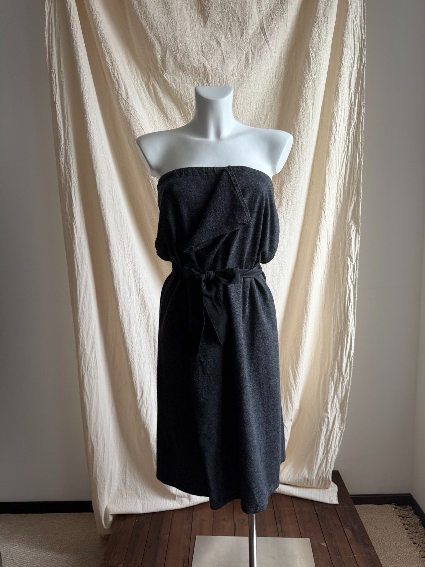 Yohji Yamamoto Y'sforliving Charcoal Wool Midi Skirt Size 42" / US 20 - 7 Thumbnail