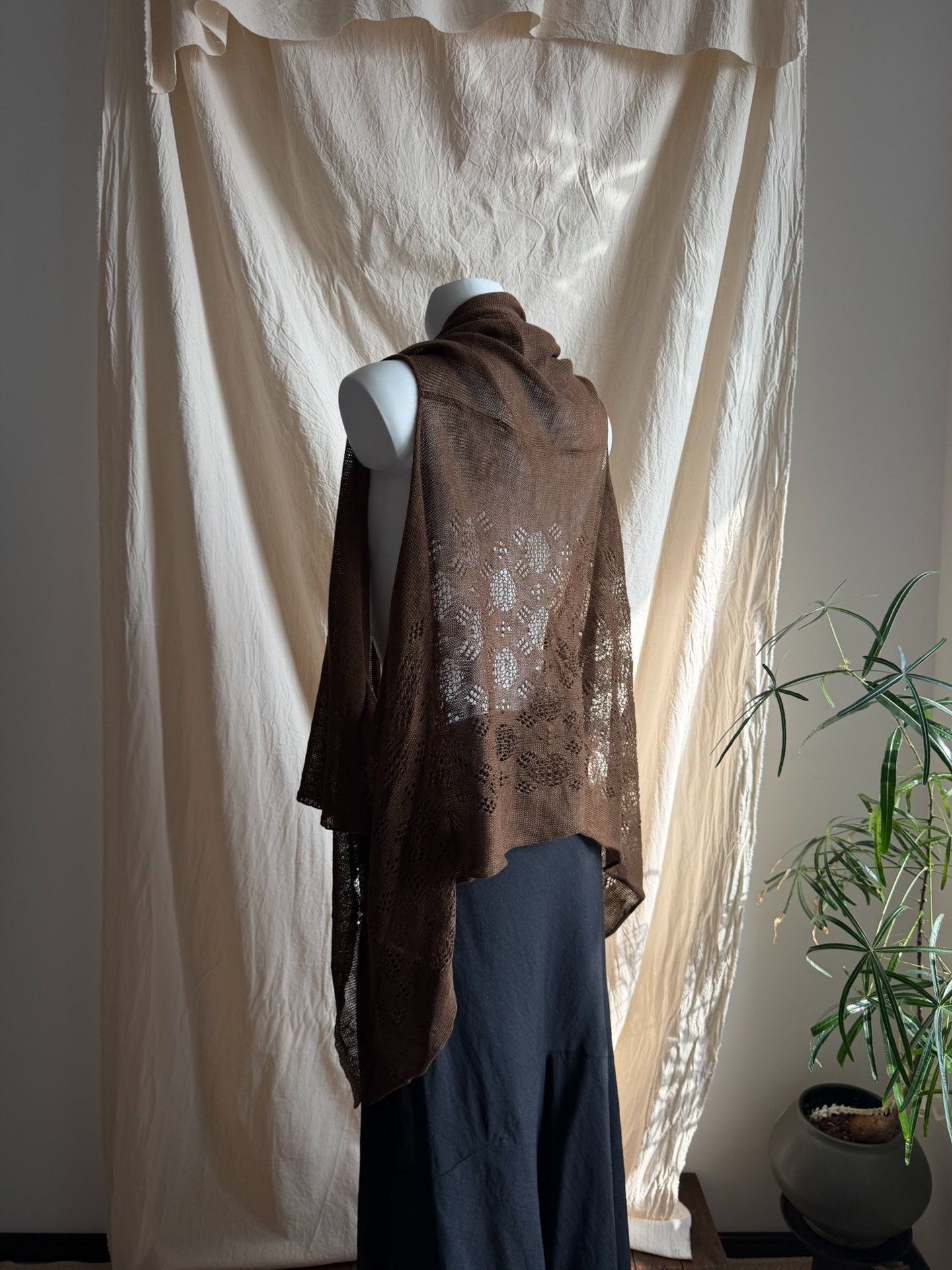 Y's Y'sforliving Openwork Knit Vest Cardigan Size M / US 6-8 / IT 42-44 - 4 Thumbnail