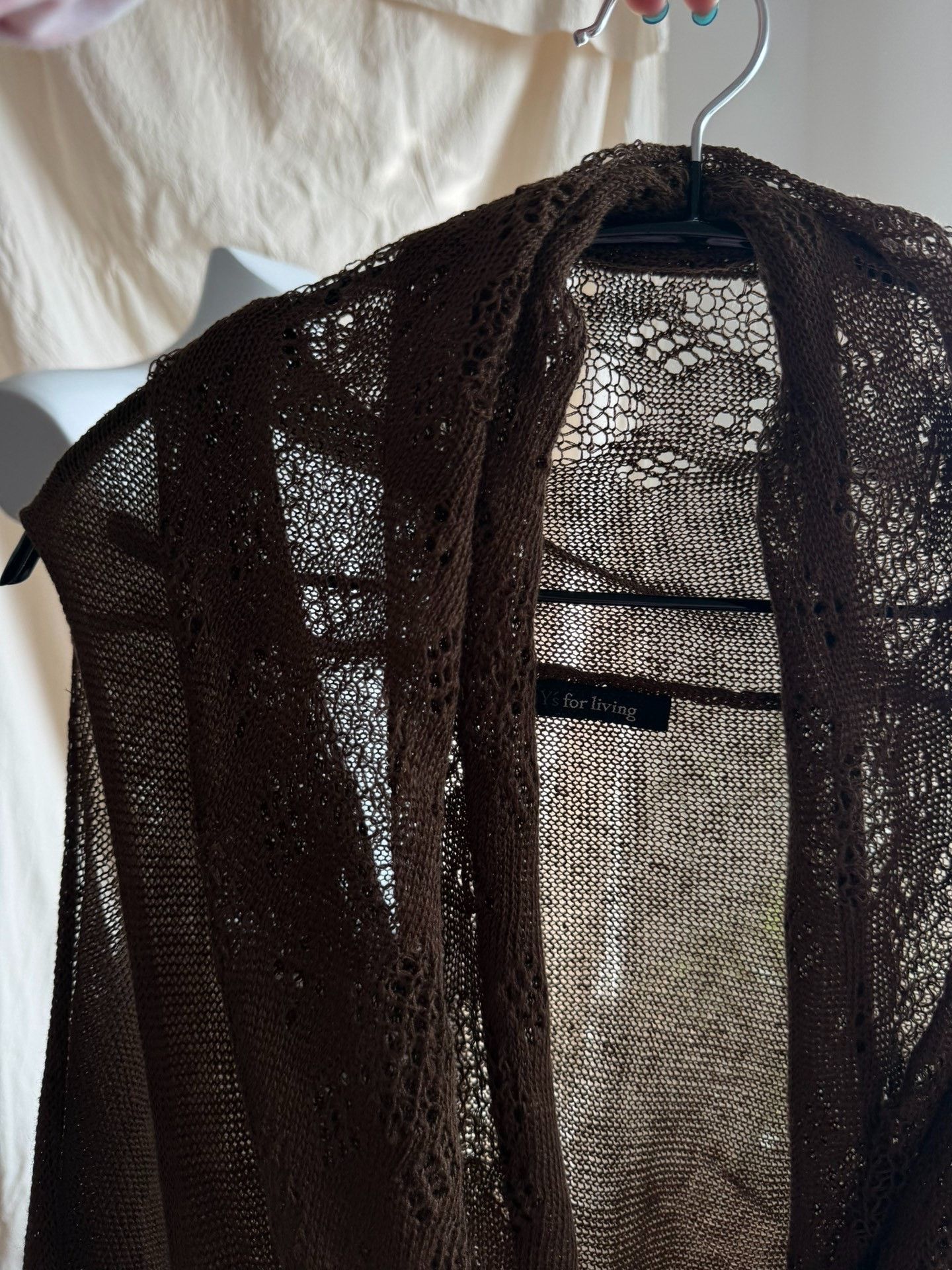 Y's Y'sforliving Openwork Knit Vest Cardigan Size M / US 6-8 / IT 42-44 - 9 Thumbnail