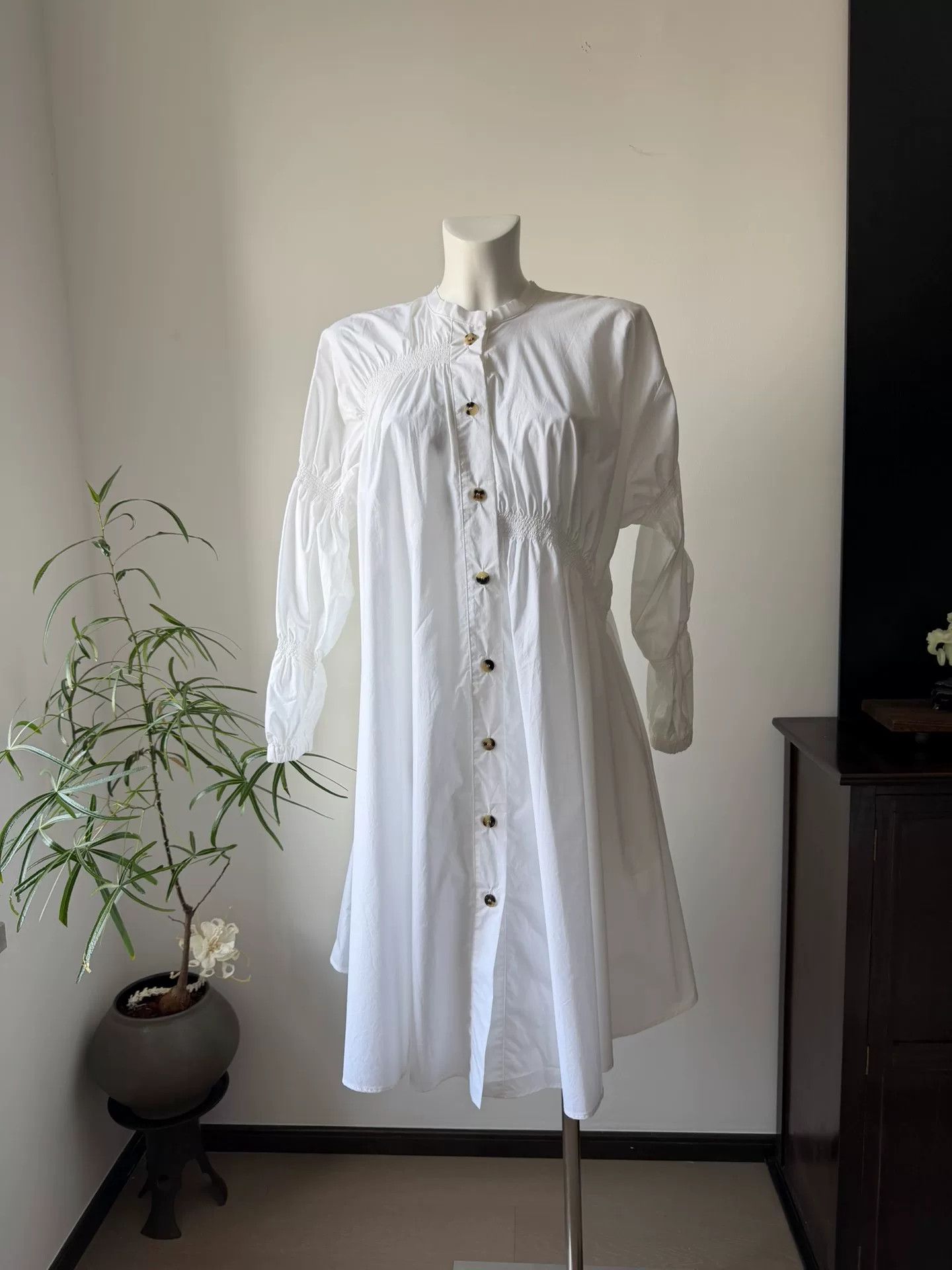 XENIA TELUNTS TELA Pure Cotton Irregular Shirt Dress Size M / US 6-8 / IT 42-44 - 5 Thumbnail