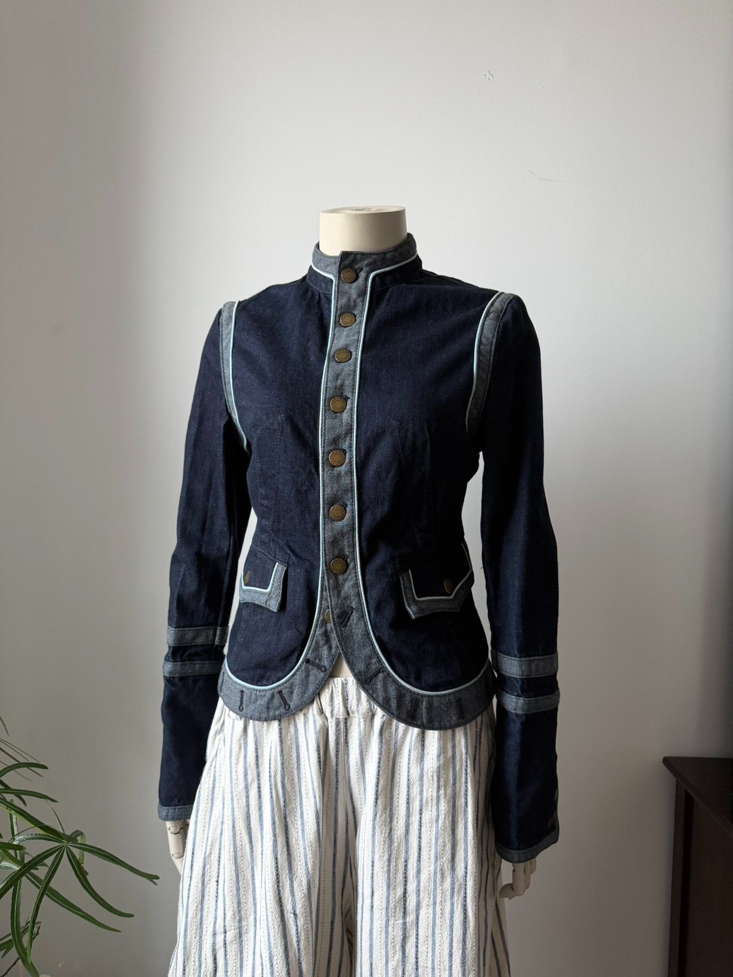 Jean Paul Gaultier Jean Paul Gaultier Medieval Denim Fencing Jacket Size US XXS / EU 40 - 3 Thumbnail