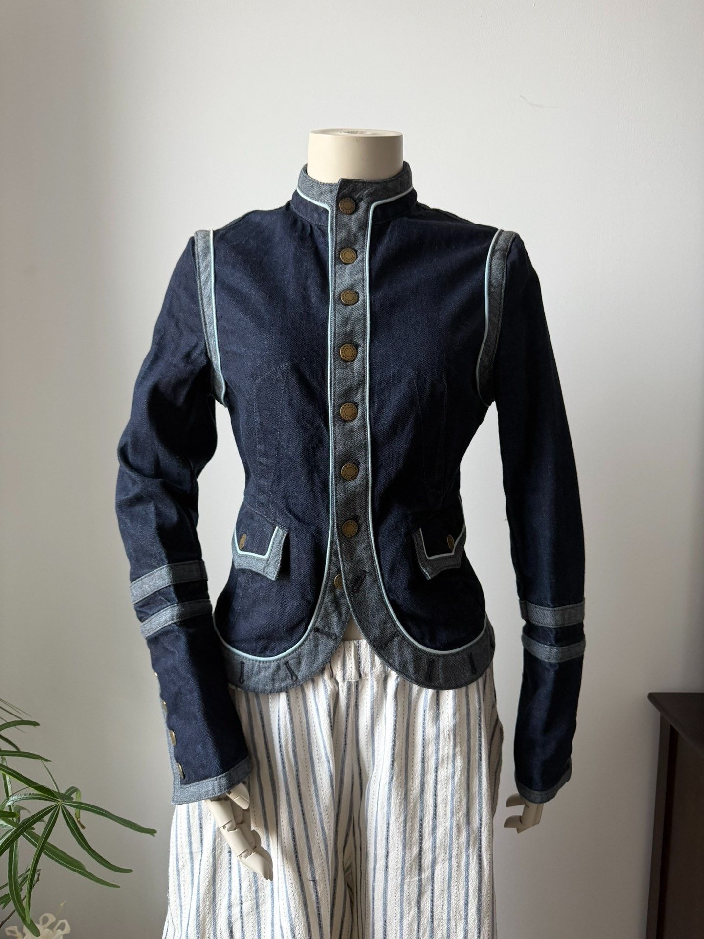 Jean Paul Gaultier Jean Paul Gaultier Medieval Denim Fencing Jacket Size US XXS / EU 40 - 2 Thumbnail
