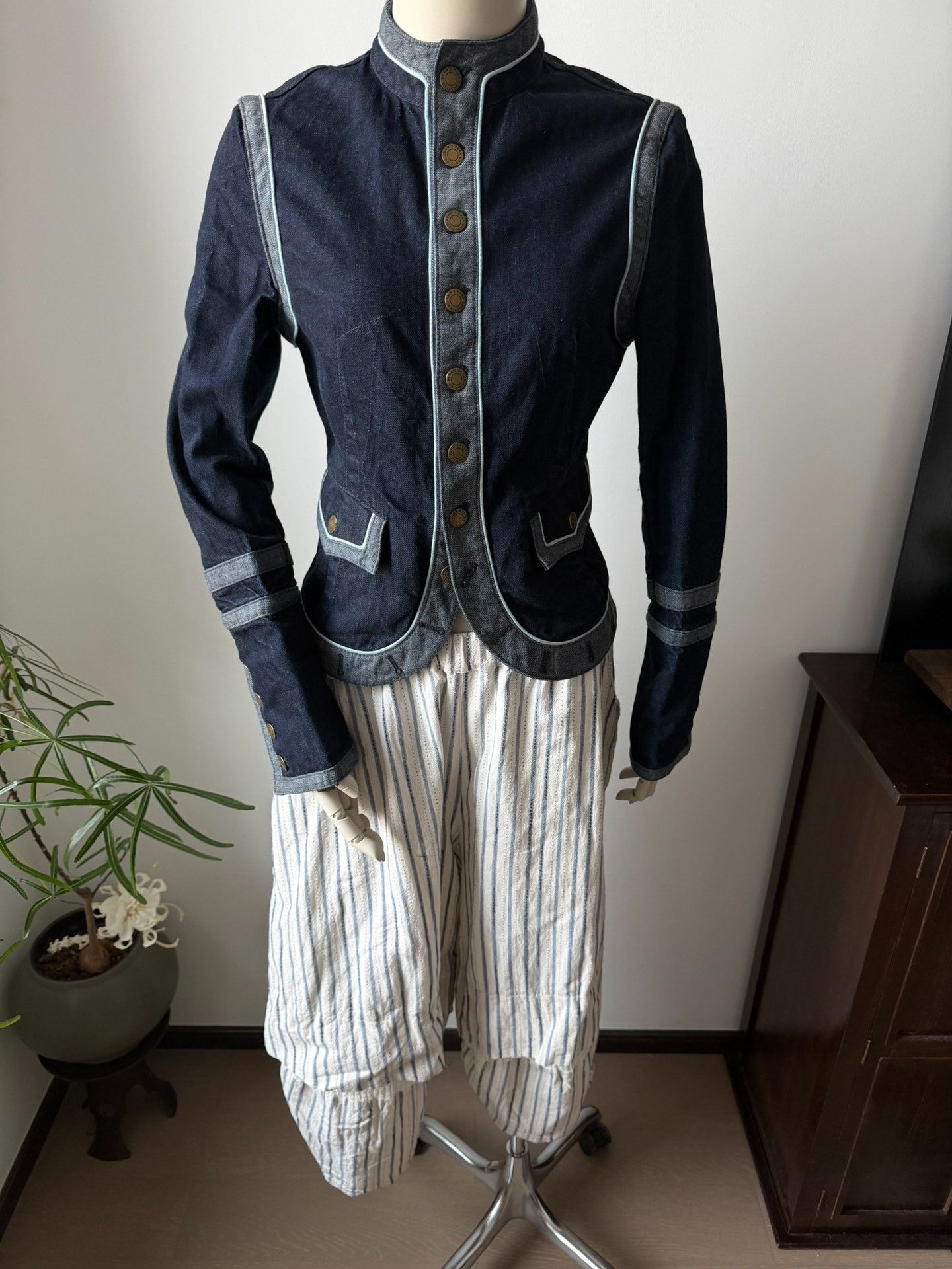 Jean Paul Gaultier Jean Paul Gaultier Medieval Denim Fencing Jacket Size US XXS / EU 40 - 8 Thumbnail