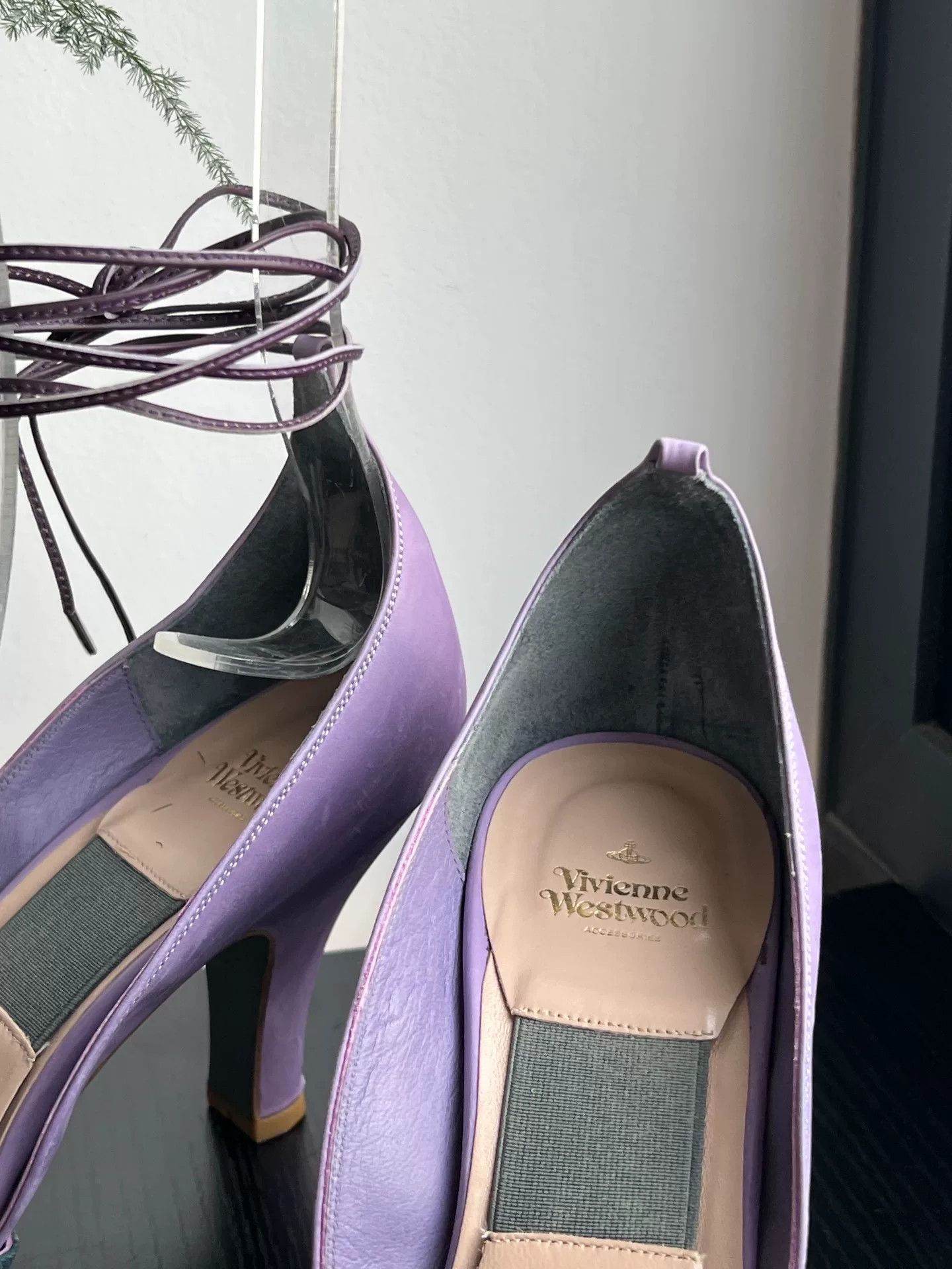 Vivienne Westwood Vivienne Westwood Checkered Strappy Lavender Heels Size US 6 / IT 36 - 7 Thumbnail