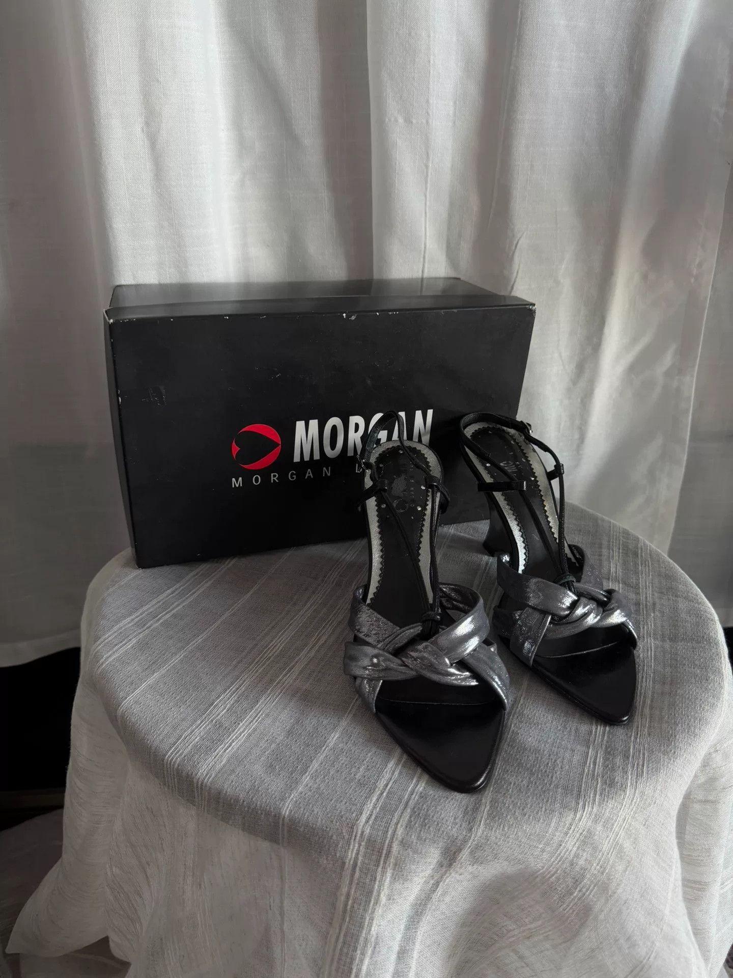 Morgano Morgan Cyber Silver Wedge Heels Size US 7 / IT 37 - 7 Thumbnail