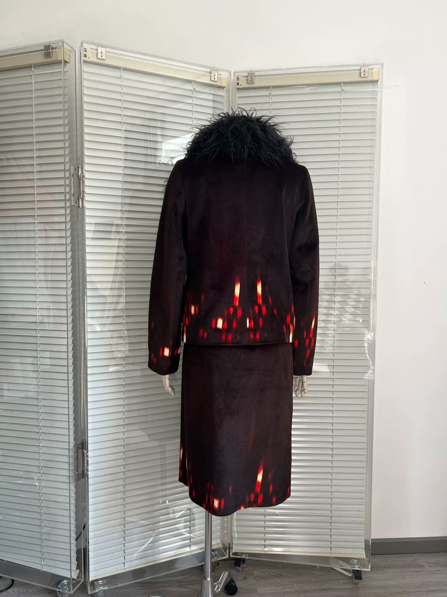 Vivienne Tam VIVIENNETAM Black Fur Collar Winter Set Size XS / US 0-2 / IT 36-38 - 7 Thumbnail