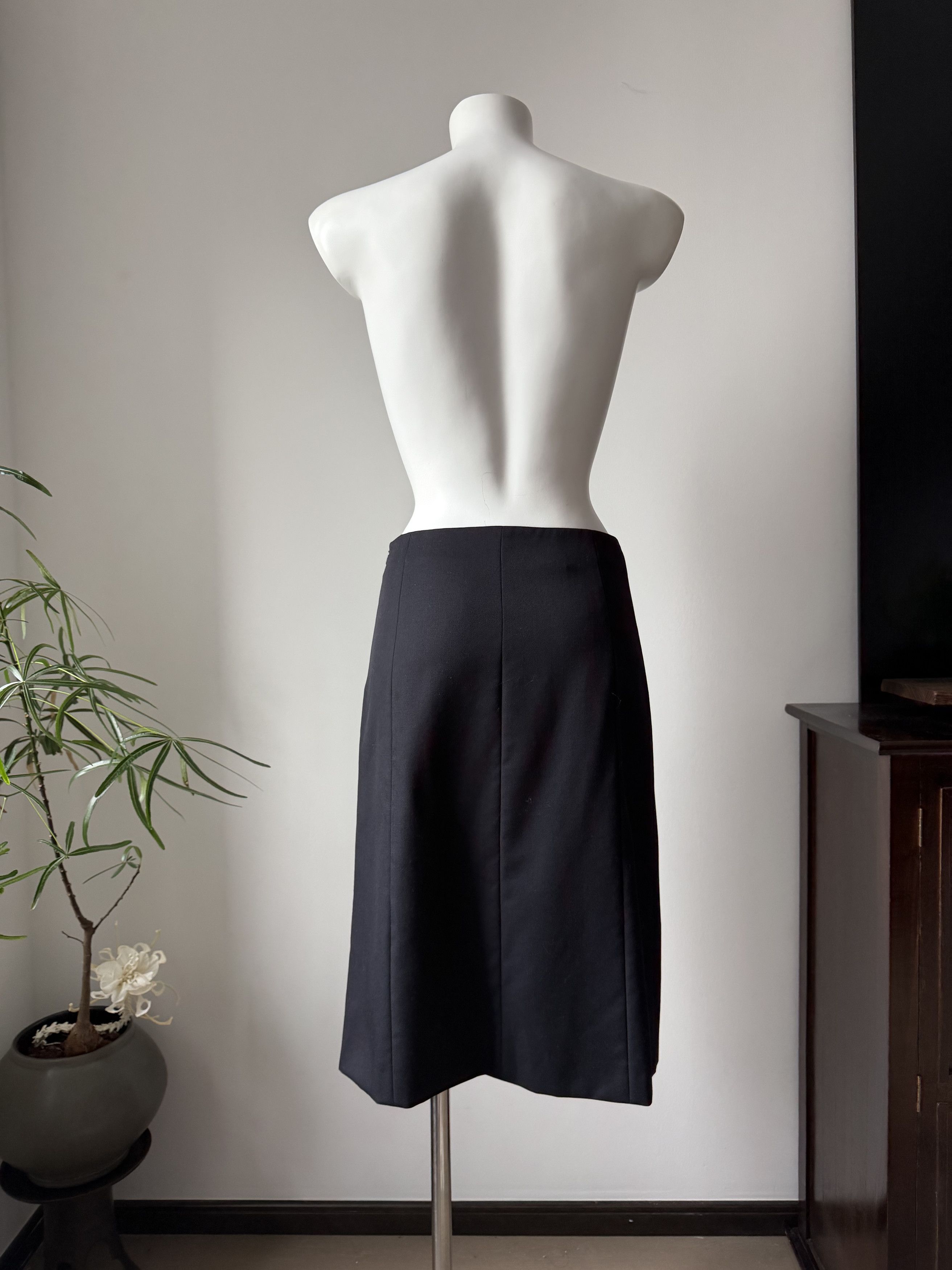 Alberta Ferretti Alberta Ferretti Blue-Black Wool Skirt Size 40" / US 18 - 5 Thumbnail