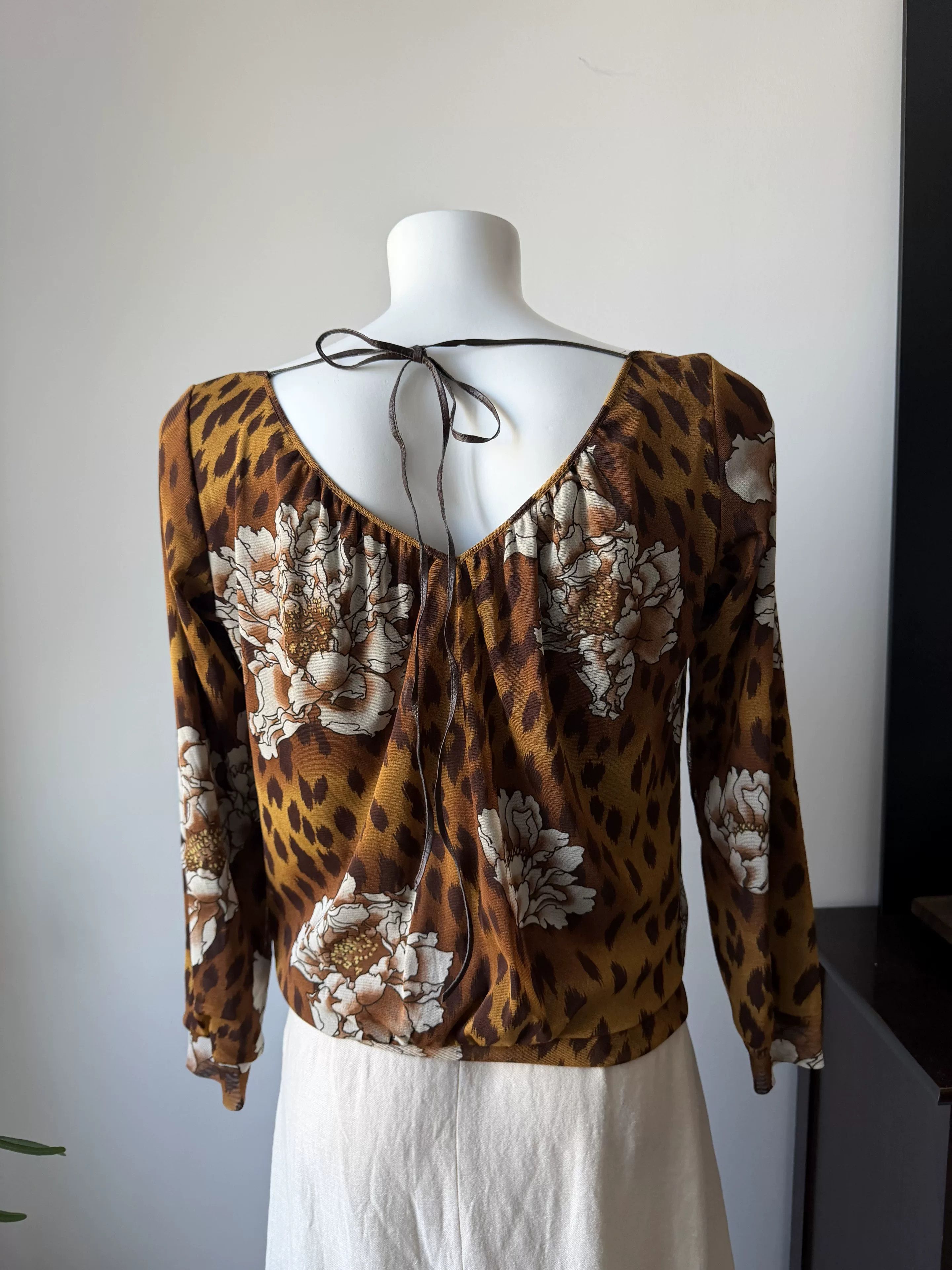 Vivienne Tam VIVIENNE TAM Leopard Peony Tie-Up Top Size XS / US 0-2 / IT 36-38 - 6 Thumbnail