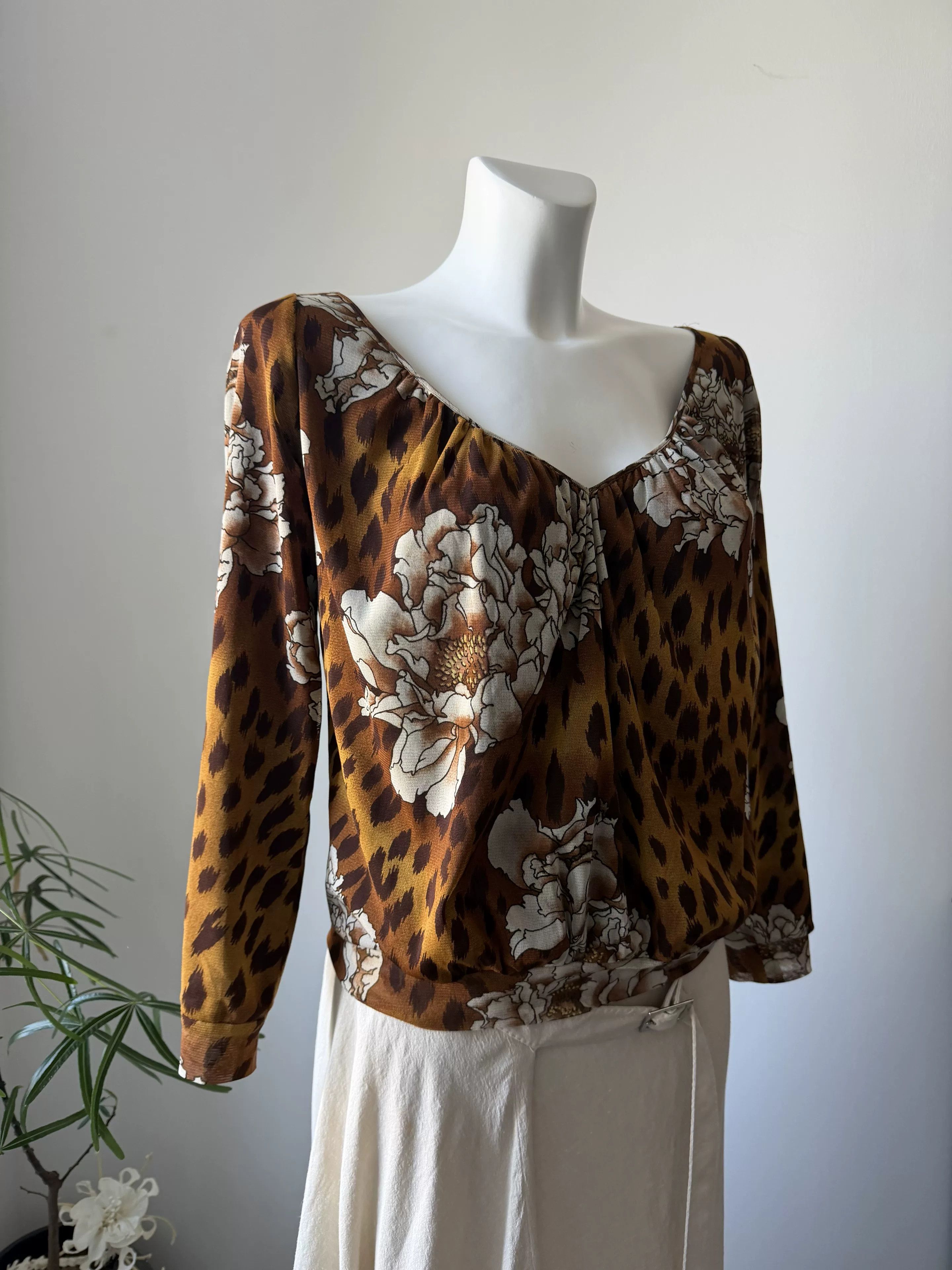Vivienne Tam VIVIENNE TAM Leopard Peony Tie-Up Top Size XS / US 0-2 / IT 36-38 - 4 Thumbnail