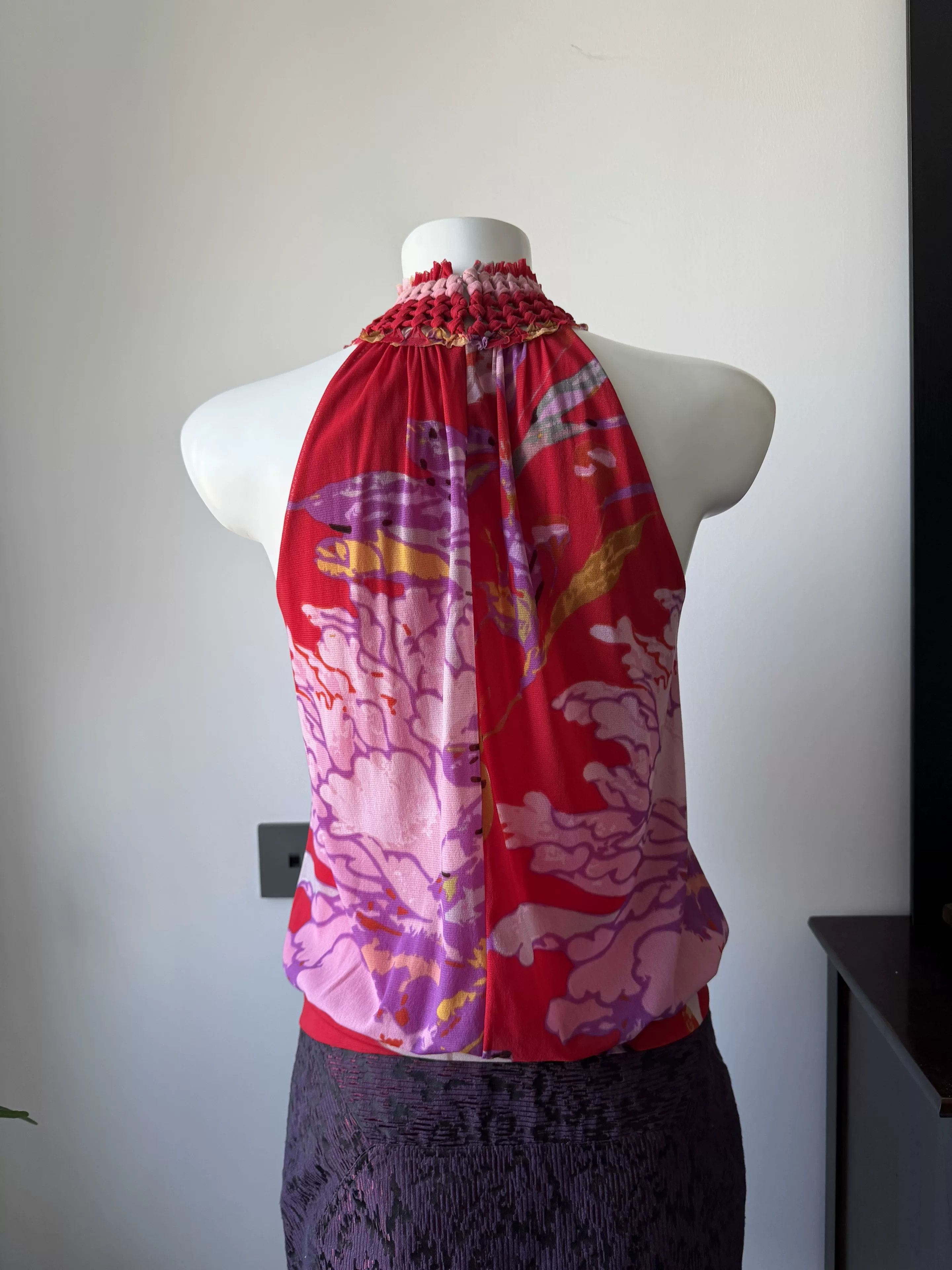 Vivienne Tam Vivienne Tam Knitted Halter Peony Top Size XS / US 0-2 / IT 36-38 - 4 Thumbnail