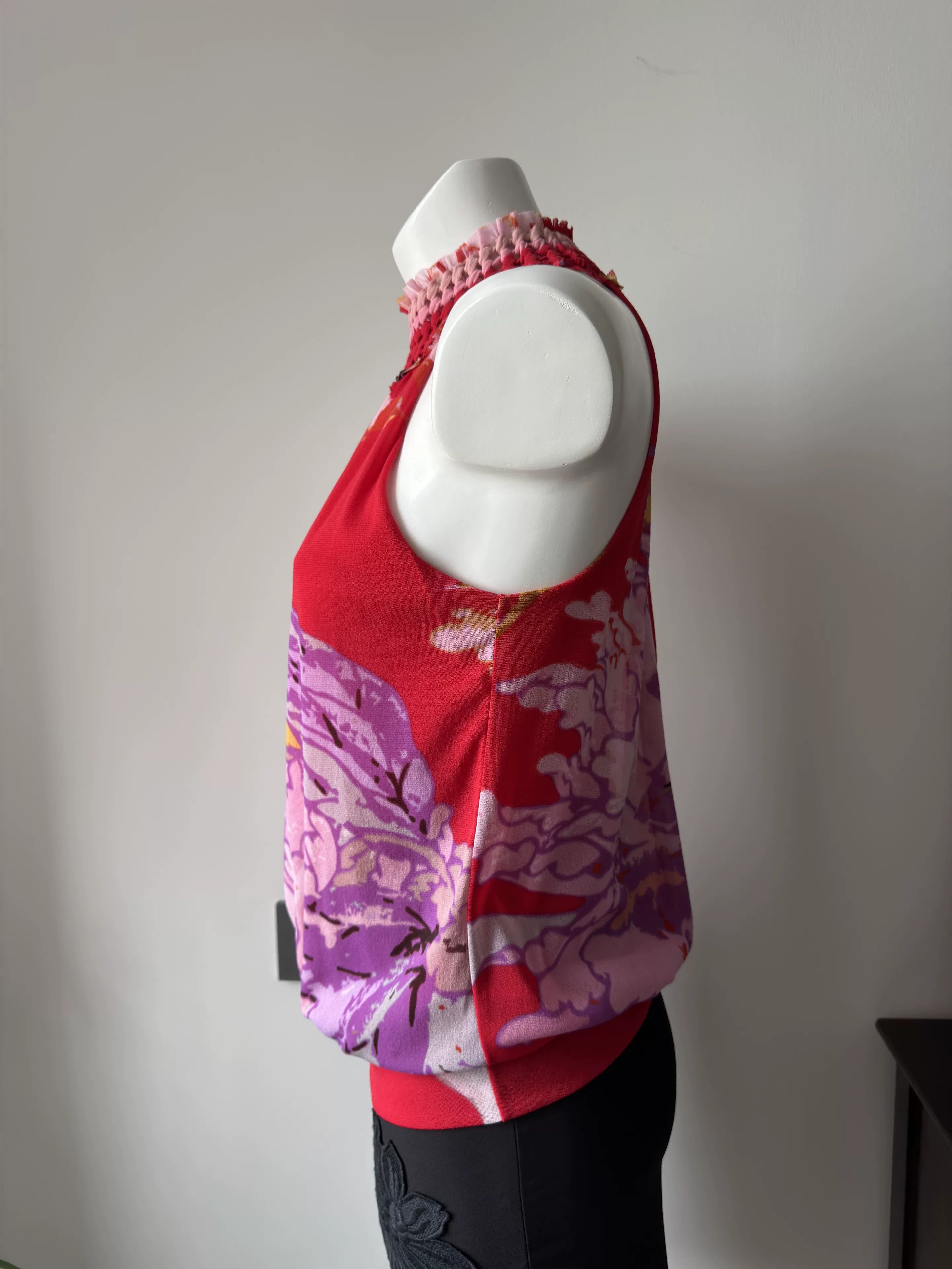 Vivienne Tam Vivienne Tam Knitted Halter Peony Top Size XS / US 0-2 / IT 36-38 - 7 Thumbnail