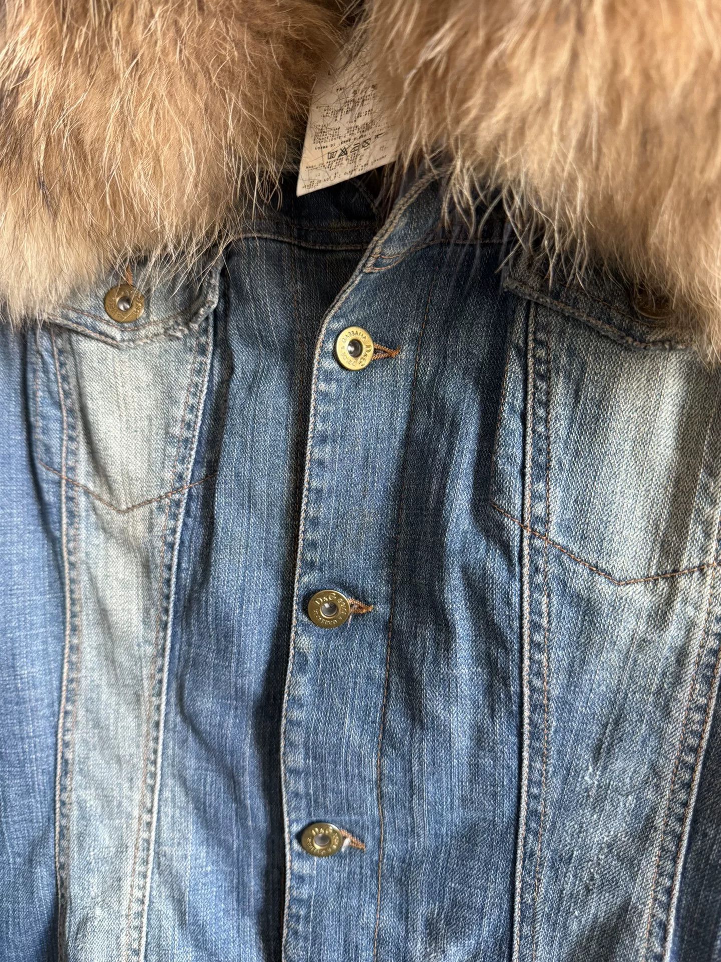 Dolce & Gabbana D&G Denim Jacket with Fur Collar Size M / US 6-8 / IT 42-44 - 9 Thumbnail