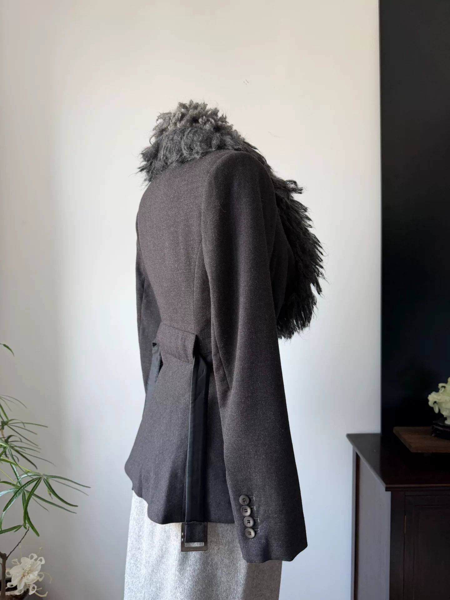 Ermanno Scervino Ermanno Scervino Fur Collar Wool Jacket Size M / US 6-8 / IT 42-44 - 7 Thumbnail