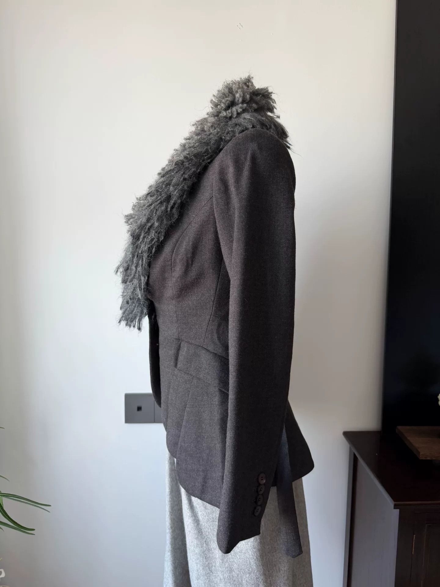 Ermanno Scervino Ermanno Scervino Fur Collar Wool Jacket Size M / US 6-8 / IT 42-44 - 6 Thumbnail