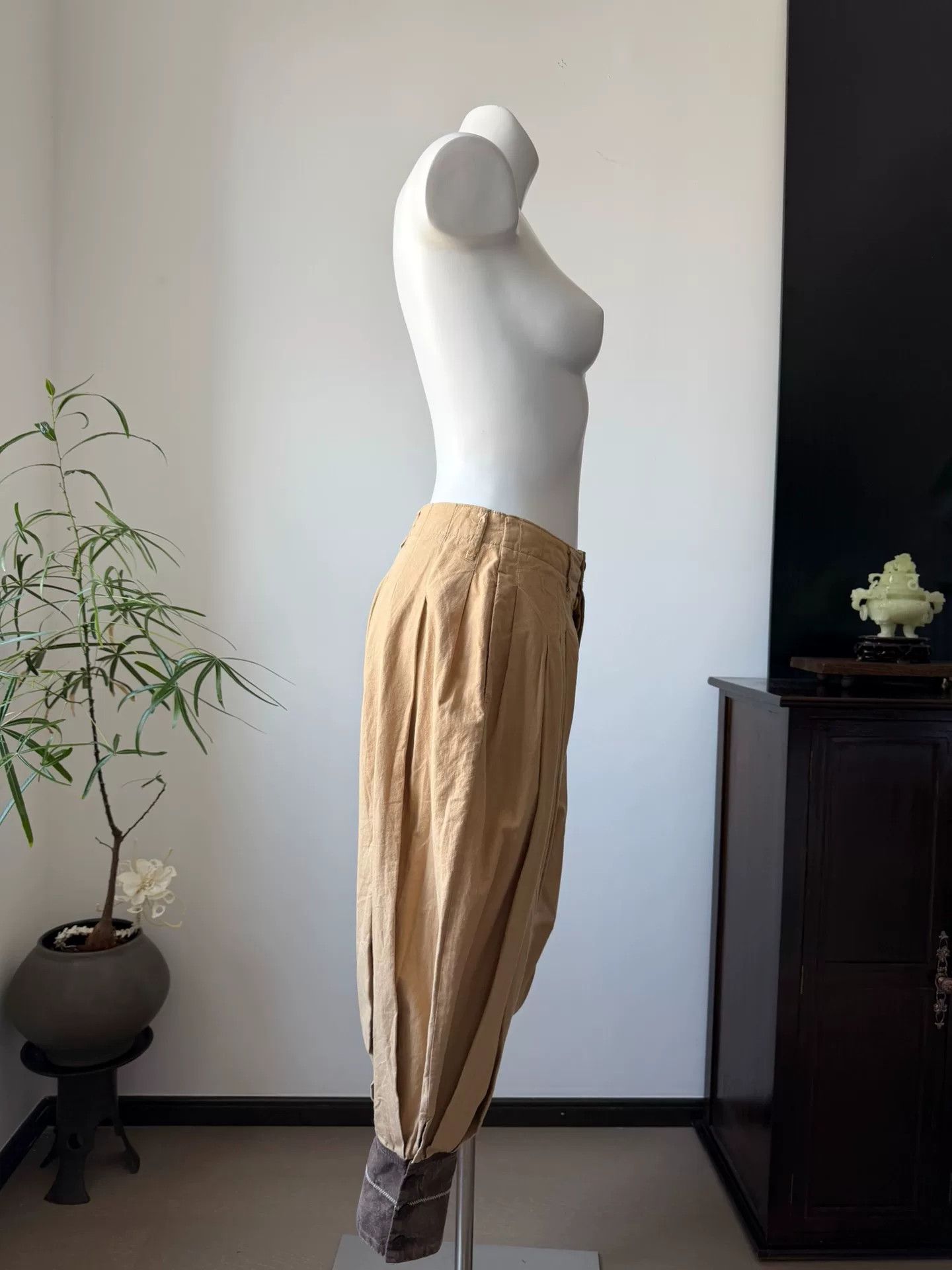 Kapital Washed Cotton Anchor Button Lantern Pants Size 27" / US 4 / IT 40 - 3 Thumbnail