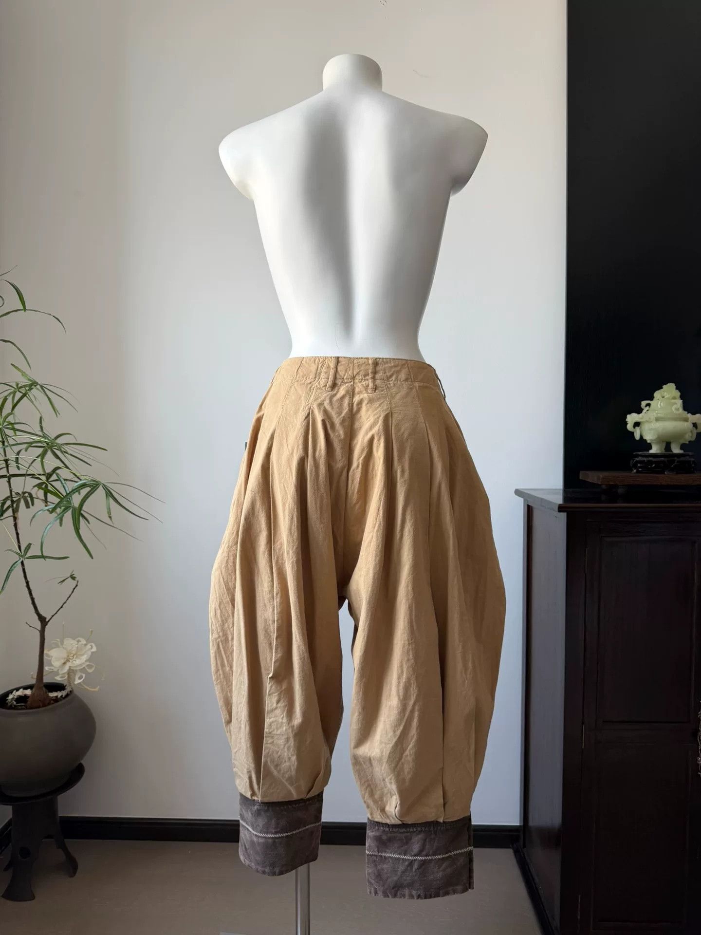 Kapital Washed Cotton Anchor Button Lantern Pants Size 27" / US 4 / IT 40 - 2 Thumbnail