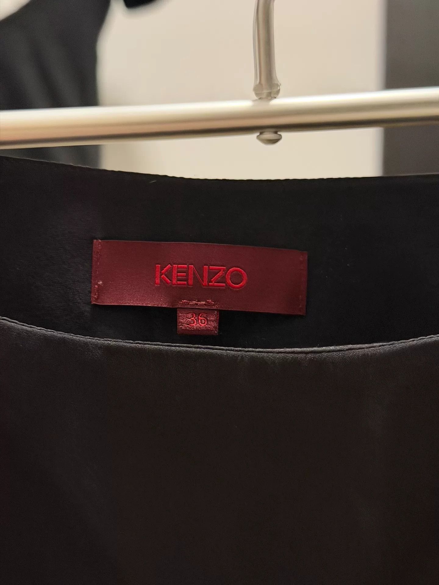 Kenzo KENZO Black Silk Pencil Flare Skirt Size 40" / US 18 - 8 Thumbnail