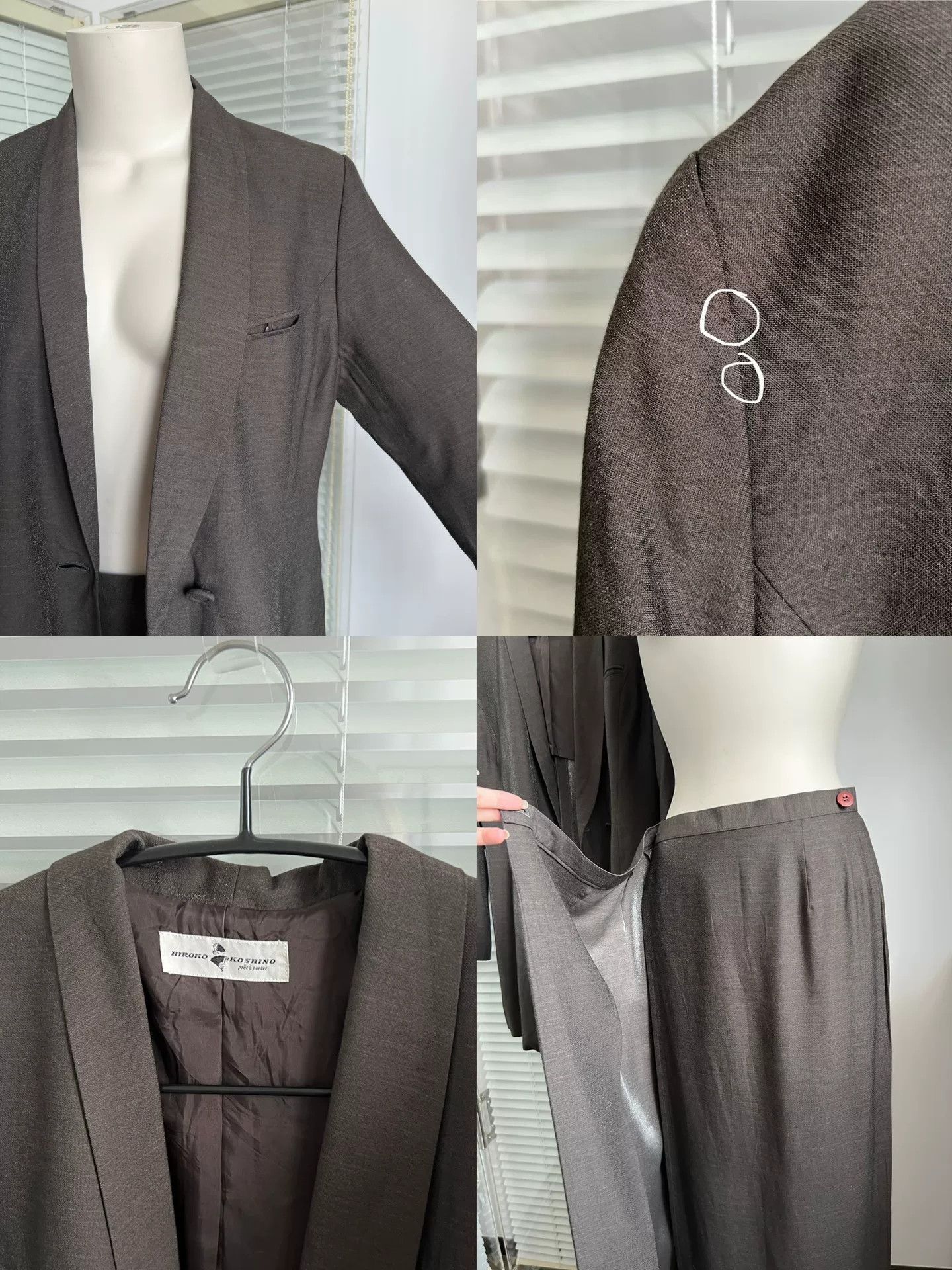 Hiroko Koshino Homme Hiroko Koshino 90s Brown Suit Set Size M / US 6-8 / IT 42-44 - 9 Thumbnail