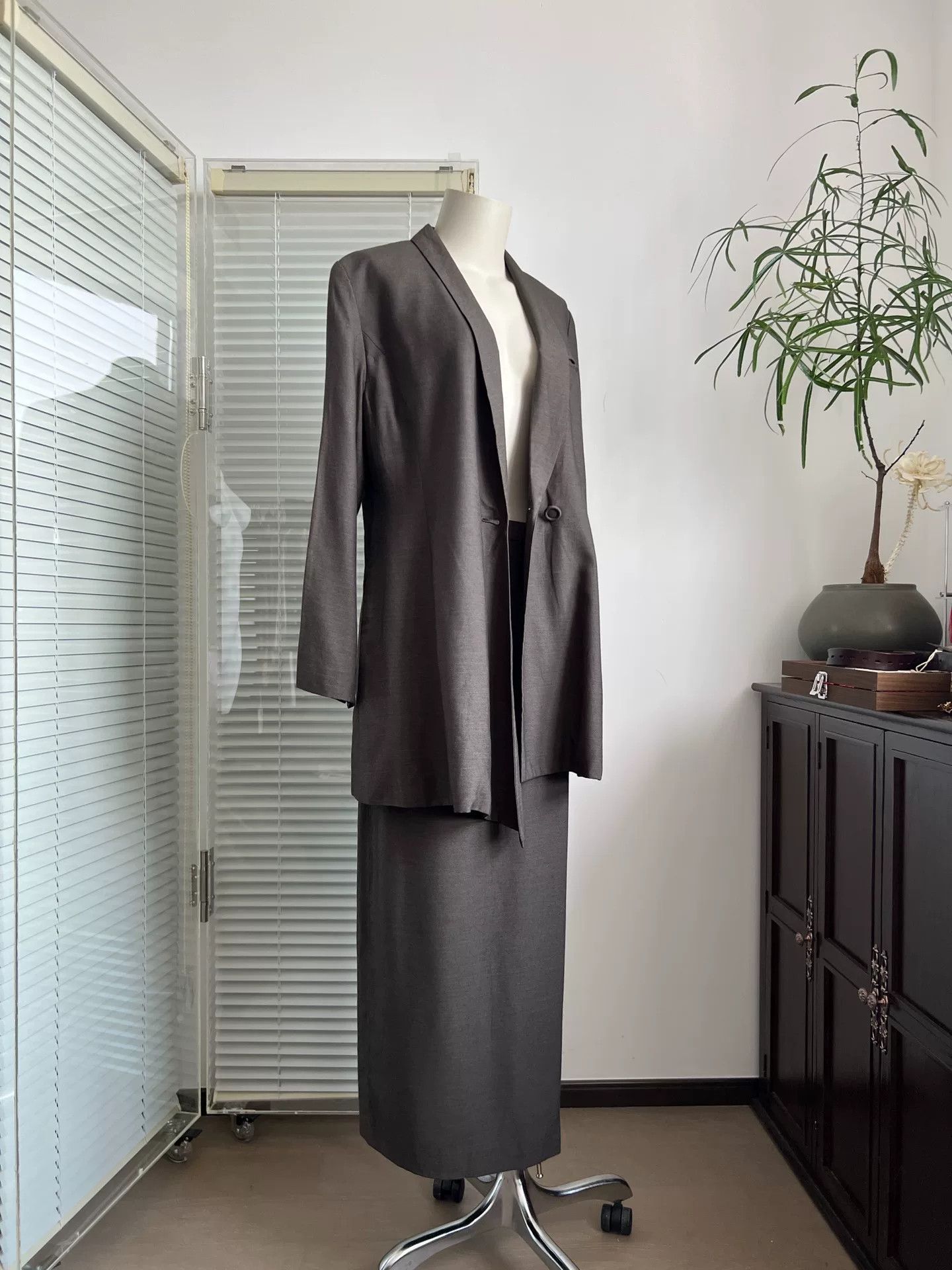 Hiroko Koshino Homme Hiroko Koshino 90s Brown Suit Set Size M / US 6-8 / IT 42-44 - 5 Thumbnail