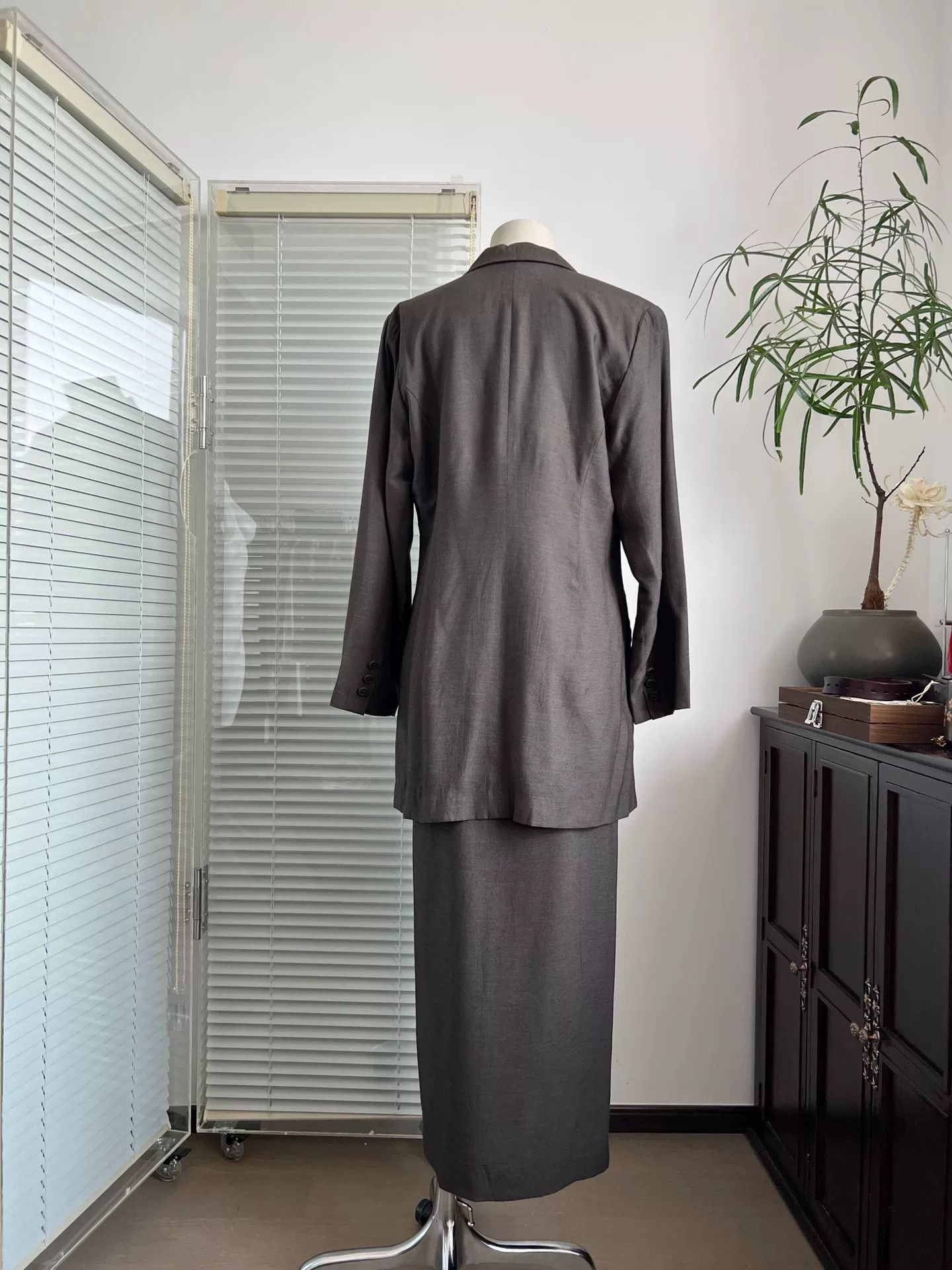 Hiroko Koshino Homme Hiroko Koshino 90s Brown Suit Set Size M / US 6-8 / IT 42-44 - 7 Thumbnail