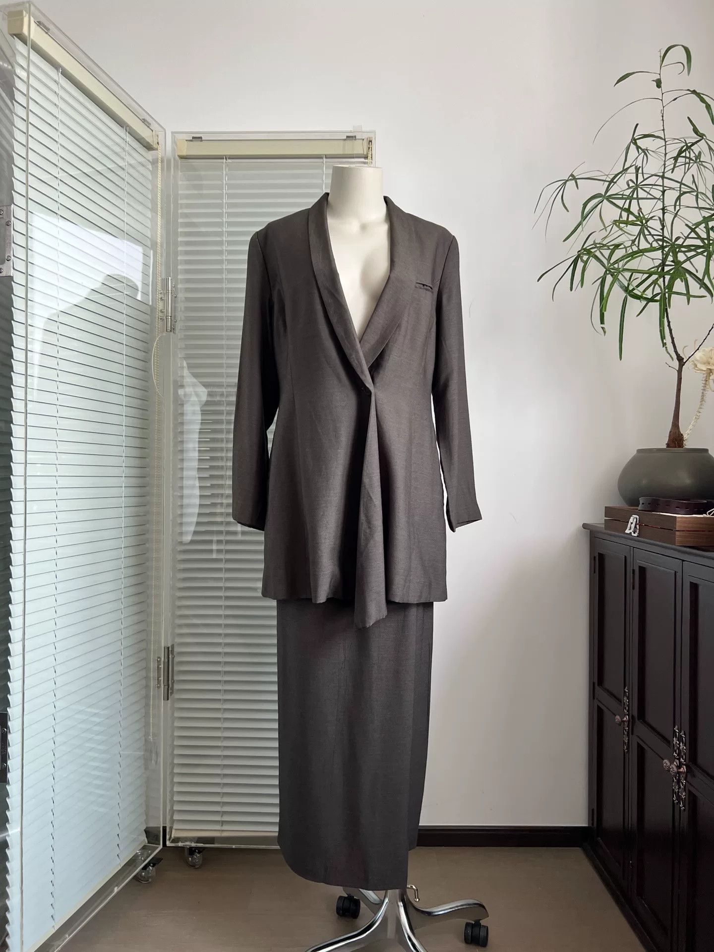 Hiroko Koshino Homme Hiroko Koshino 90s Brown Suit Set Size M / US 6-8 / IT 42-44 - 6 Thumbnail