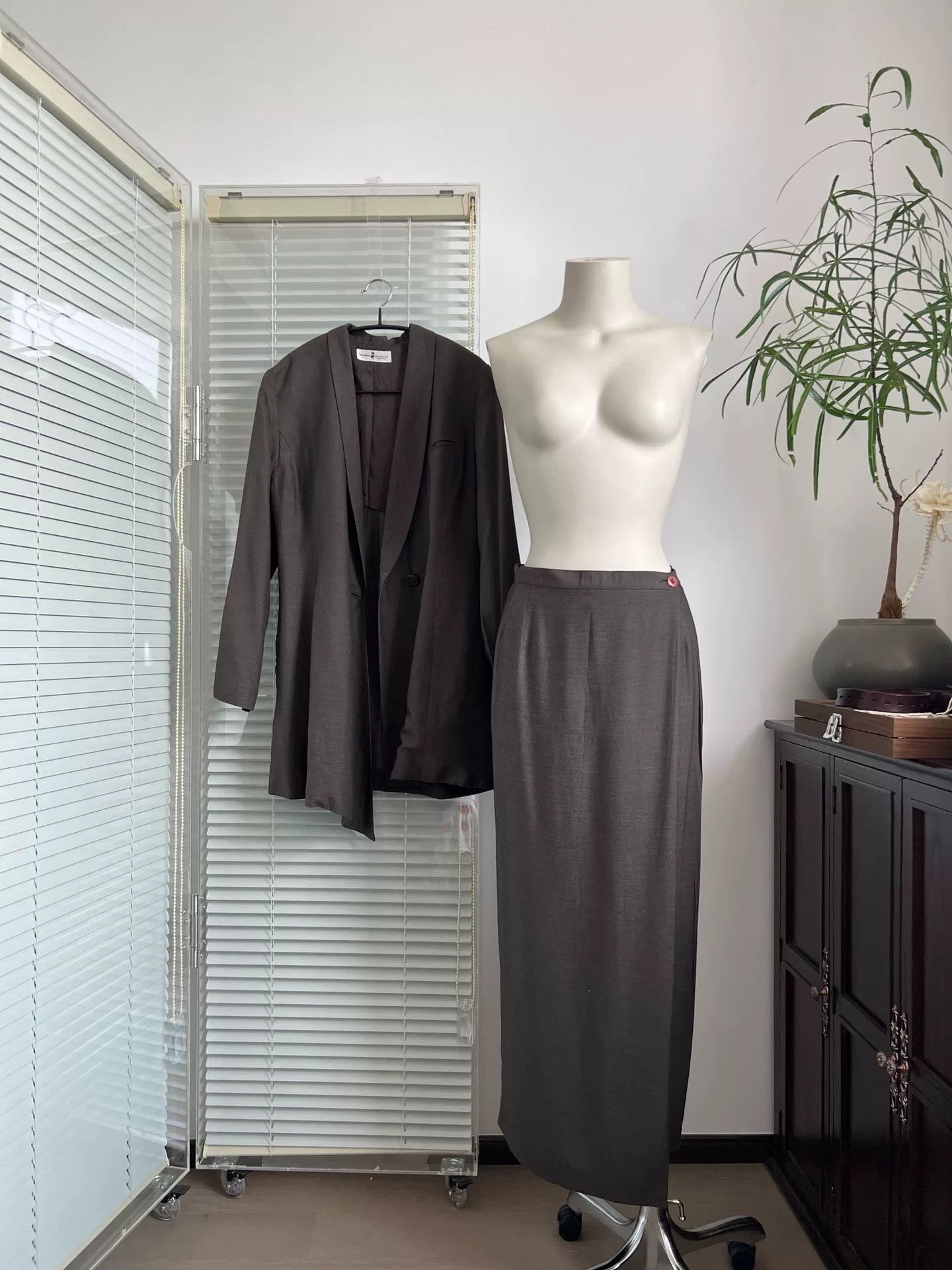 Hiroko Koshino Homme Hiroko Koshino 90s Brown Suit Set Size M / US 6-8 / IT 42-44 - 8 Thumbnail