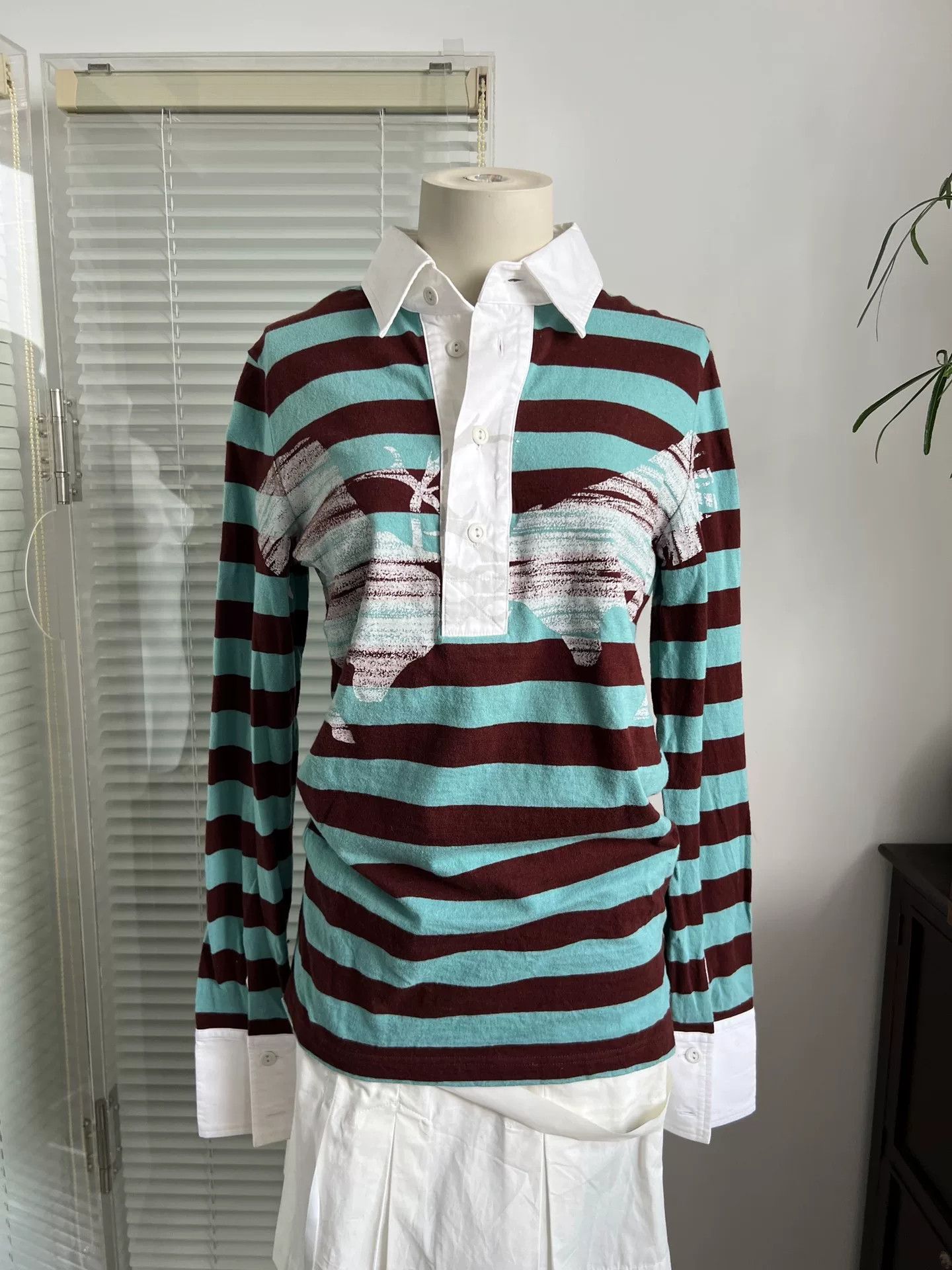 Vivienne Westwood Vivienne Westwood Striped Polo Longsleeve Size US S / EU 44-46 / 1 - 2 Thumbnail