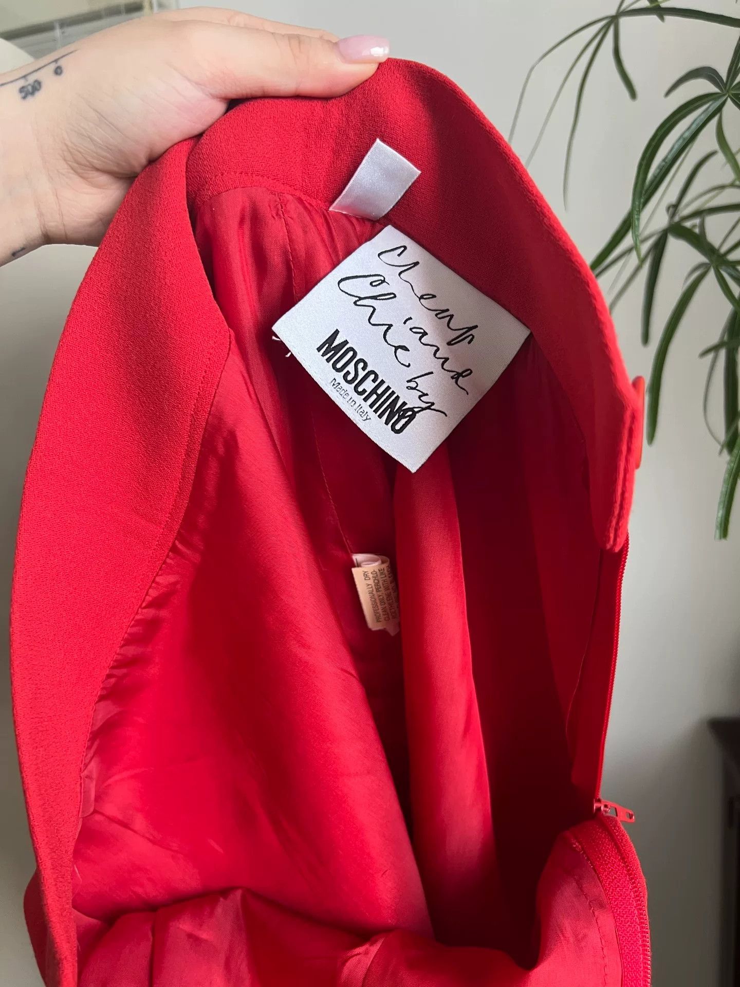 Moschino MOSCHINO Red Vintage Midi Skirt Size 38" / US 16 / IT 52 - 6 Thumbnail