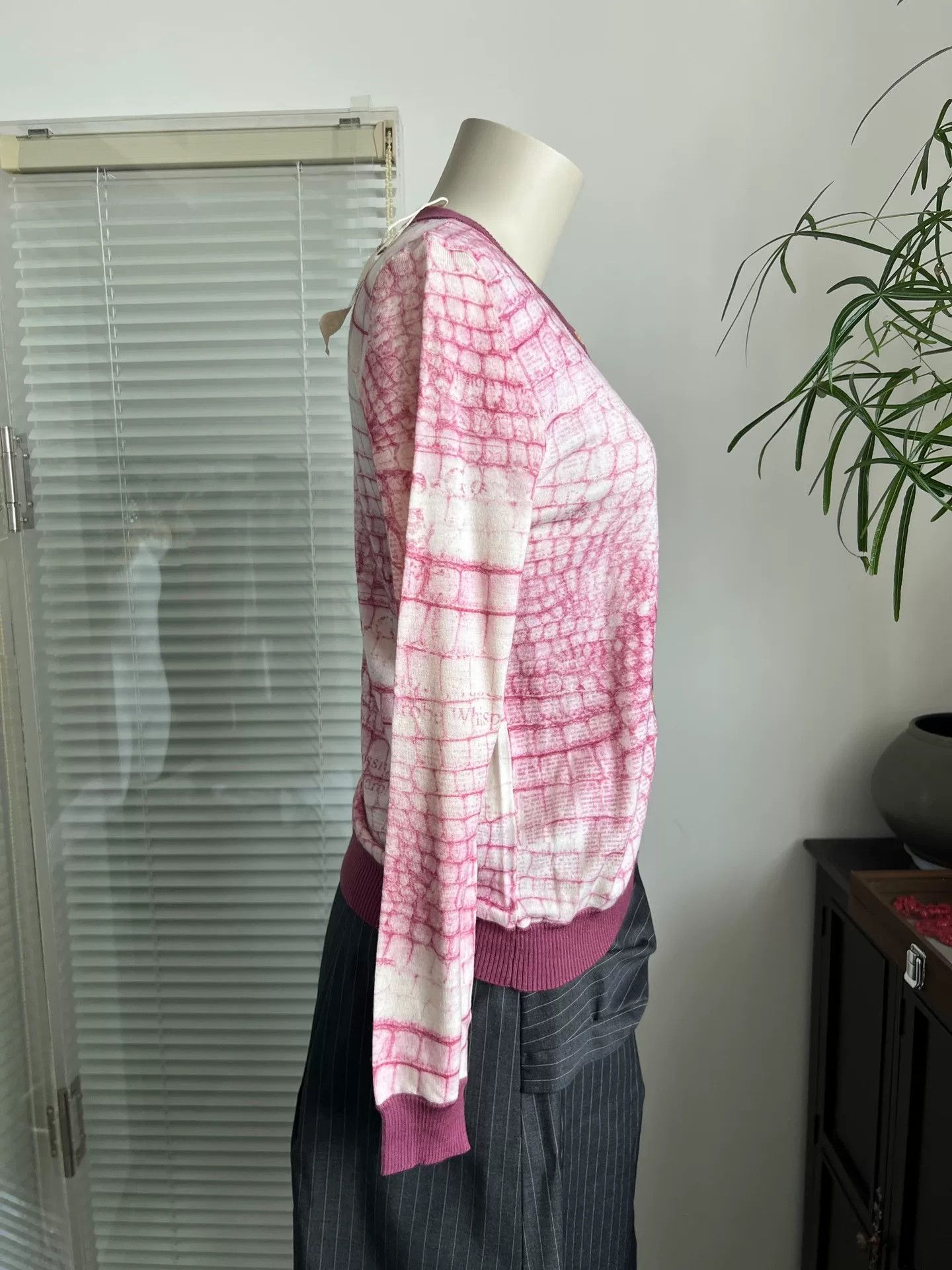 John Galliano John Galliano Crocodile Print Knit Cardigan Size L / US 10 / IT 46 - 5 Thumbnail