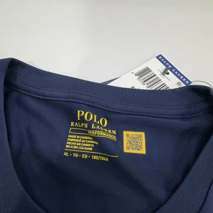 Polo Ralph Lauren Polo Ralph Lauren Solid Round Neck Short Sleeve Size US XL / EU 56 / 4 - 5 Thumbnail