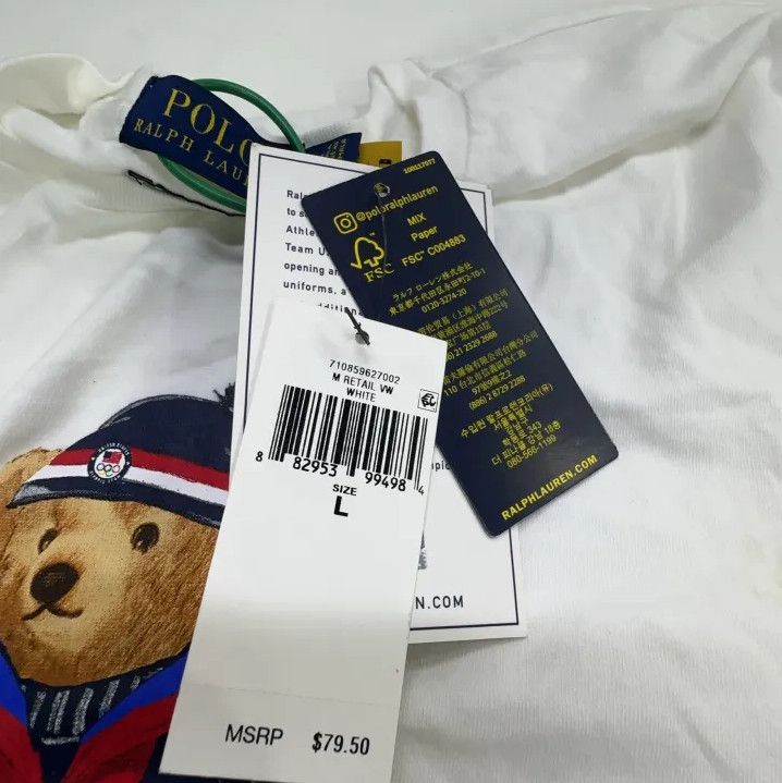 Polo Ralph Lauren Polo Ralph Lauren White Long-Sleeve T-Shirt Size US L / EU 52-54 / 3 - 4 Thumbnail